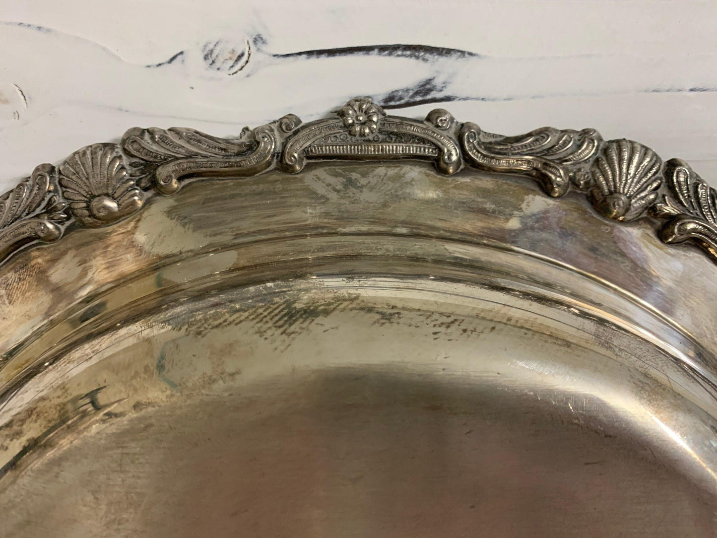 Vintage Silver Serving Platter, Silver Entertaining Plate -Located at Funkyhouse Vintage Antique Store, Weiser Idaho