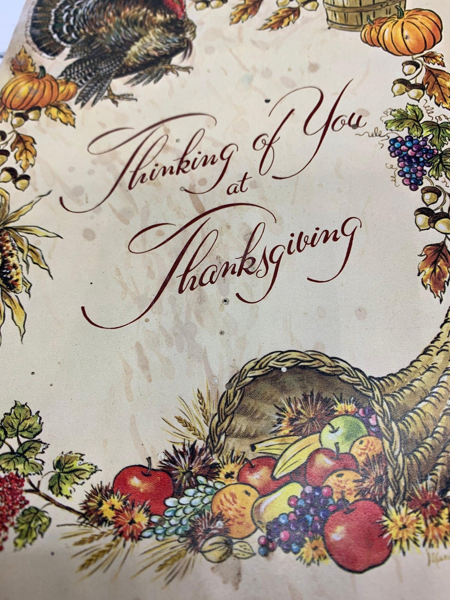 Vintage Thinking Of You At Thanksgiving Booklet, Small Book of Inspirational Poems, Soft Cover -Located at Funkyhouse Vintage Antique Store, Weiser Idaho