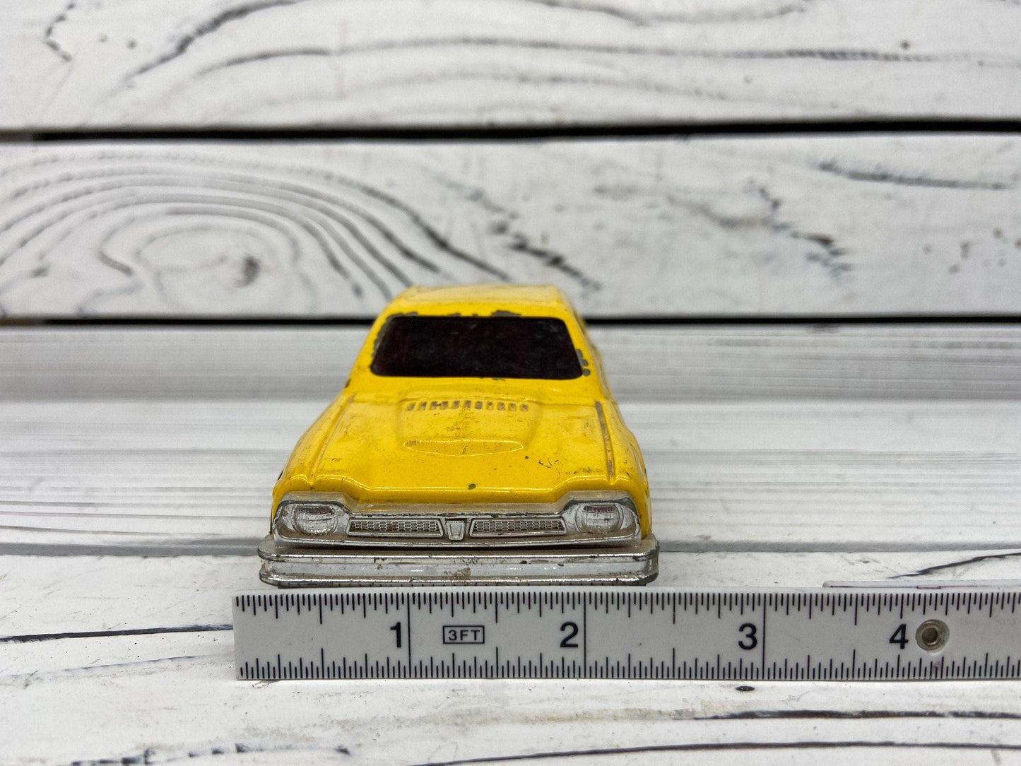 Vintage Tonka Honda Civic Pressed Steel, Yellow Car Sedan Toy -Located at Funkyhouse Vintage Antique Store, Weiser Idaho