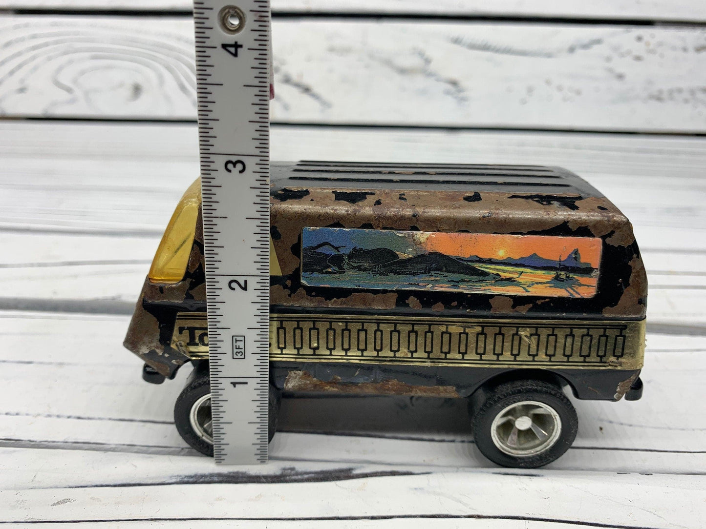 Vintage Tonka Metal Retro Van, 1970s Pressed Steel Die Cast Tonka Toys -Located at Funkyhouse Vintage Antique Store, Weiser Idaho