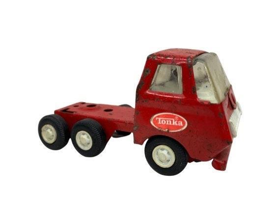 Vintage Tonka Truck Red Pressed Steel -Located at Funkyhouse Vintage Antique Store, Weiser Idaho