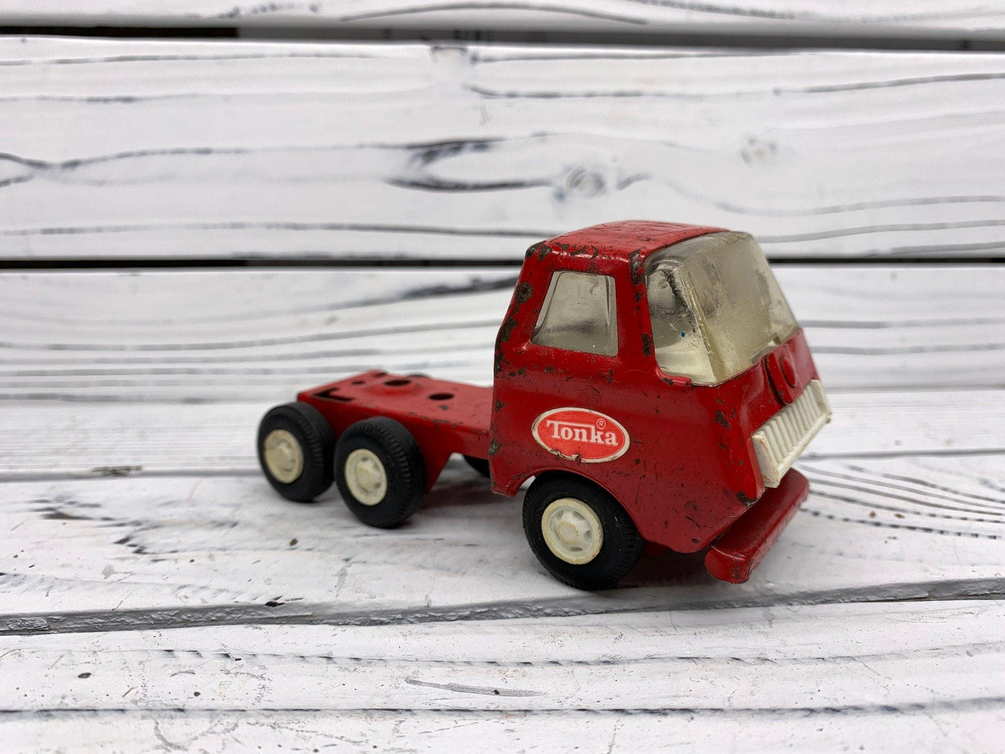 Vintage Tonka Truck Red Pressed Steel -Located at Funkyhouse Vintage Antique Store, Weiser Idaho