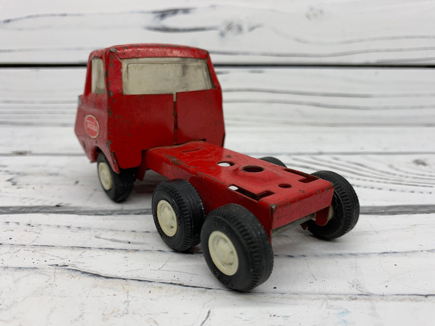 Vintage Tonka Truck Red Pressed Steel -Located at Funkyhouse Vintage Antique Store, Weiser Idaho