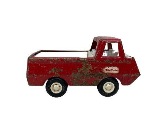 Vintage Tonka Van Red Pressed Steel, Tonka Pickup Truck