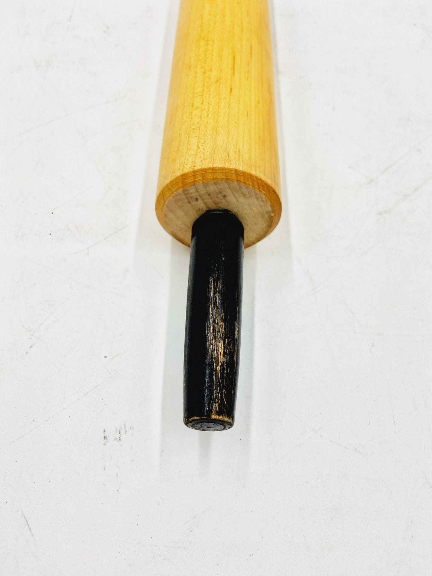 Vintage Wood Rolling Pin With Black Handles, Country Farmhouse Kitchen Decor, Gifts For Her, Cottage Style Decor -Located at Funkyhouse Vintage Antique Store, Weiser Idaho