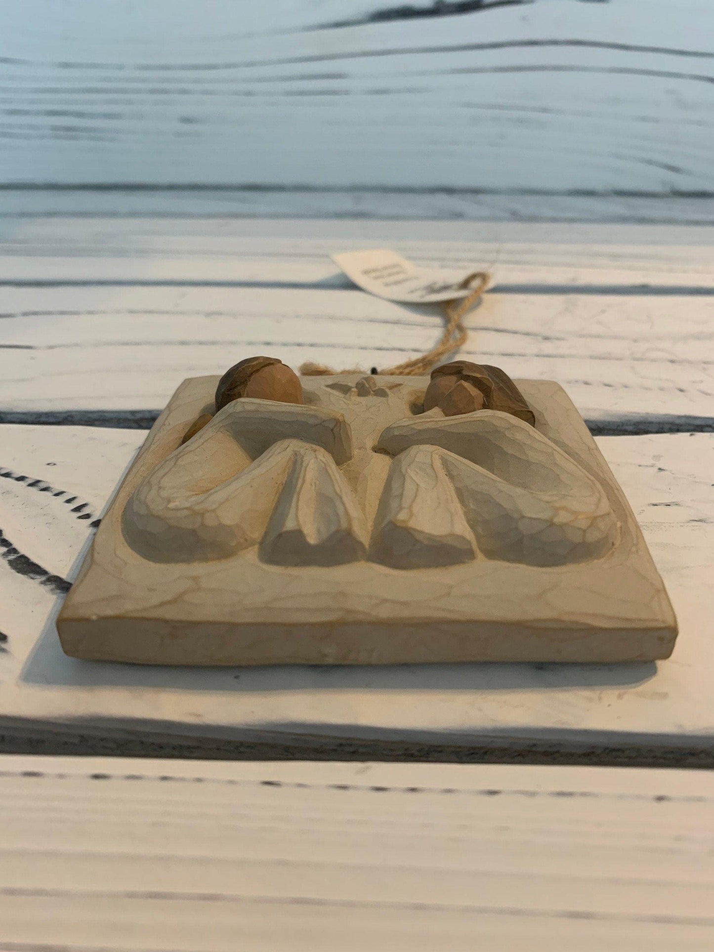 Willow Tree Friendship Angel Plaque, Vintage Knick Knack Collectible Figurine, Wood Angels -Located at Funkyhouse Vintage Antique Store, Weiser Idaho