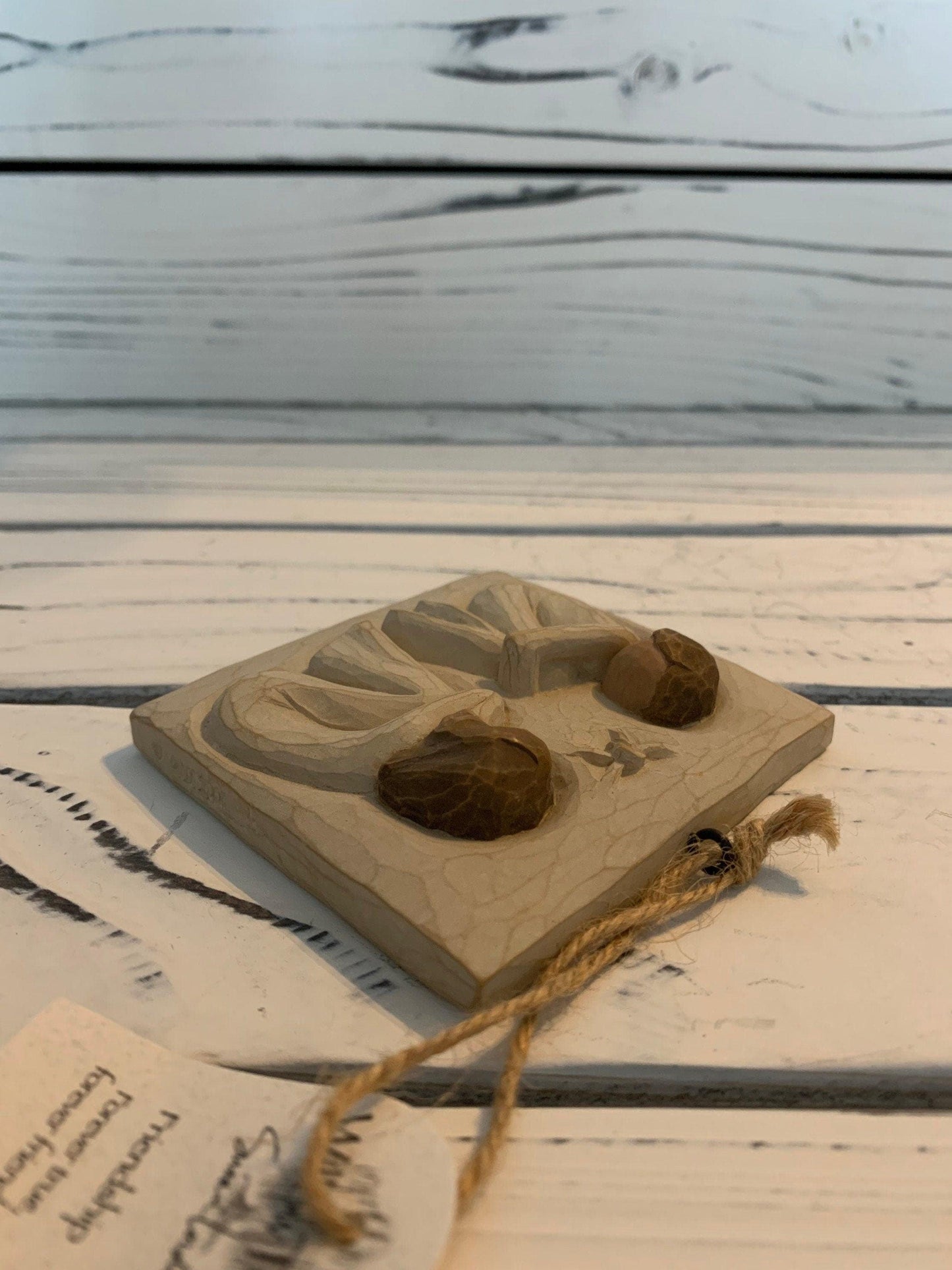 Willow Tree Friendship Angel Plaque, Vintage Knick Knack Collectible Figurine, Wood Angels -Located at Funkyhouse Vintage Antique Store, Weiser Idaho