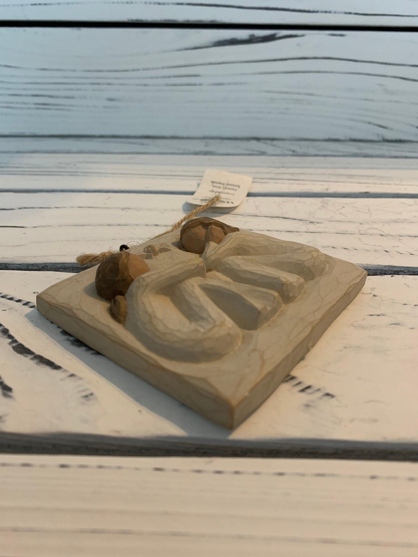 Willow Tree Friendship Angel Plaque, Vintage Knick Knack Collectible Figurine, Wood Angels -Located at Funkyhouse Vintage Antique Store, Weiser Idaho