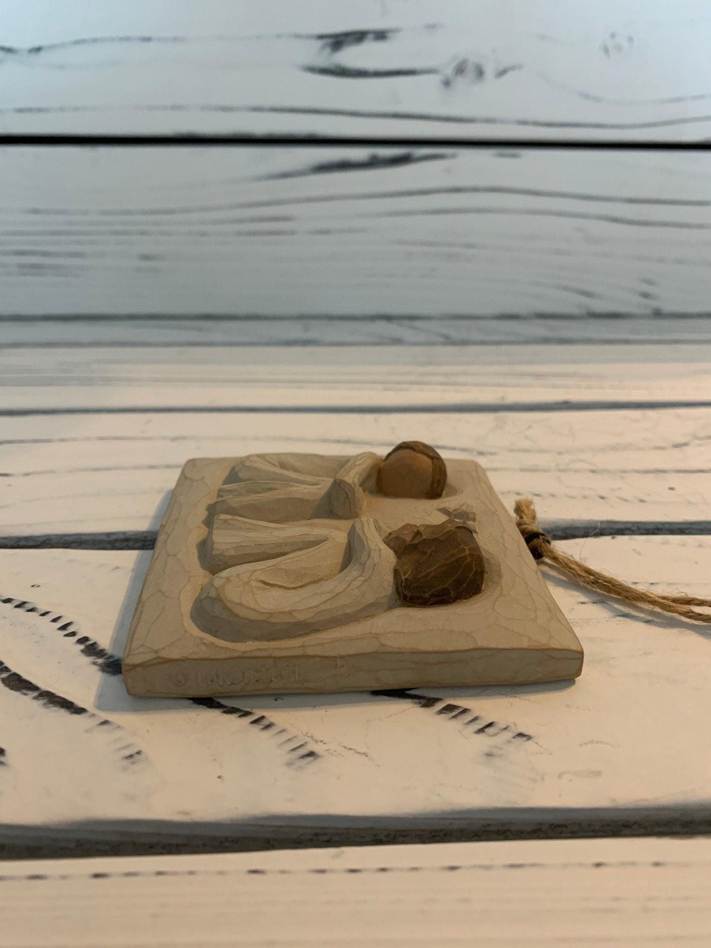 Willow Tree Friendship Angel Plaque, Vintage Knick Knack Collectible Figurine, Wood Angels -Located at Funkyhouse Vintage Antique Store, Weiser Idaho