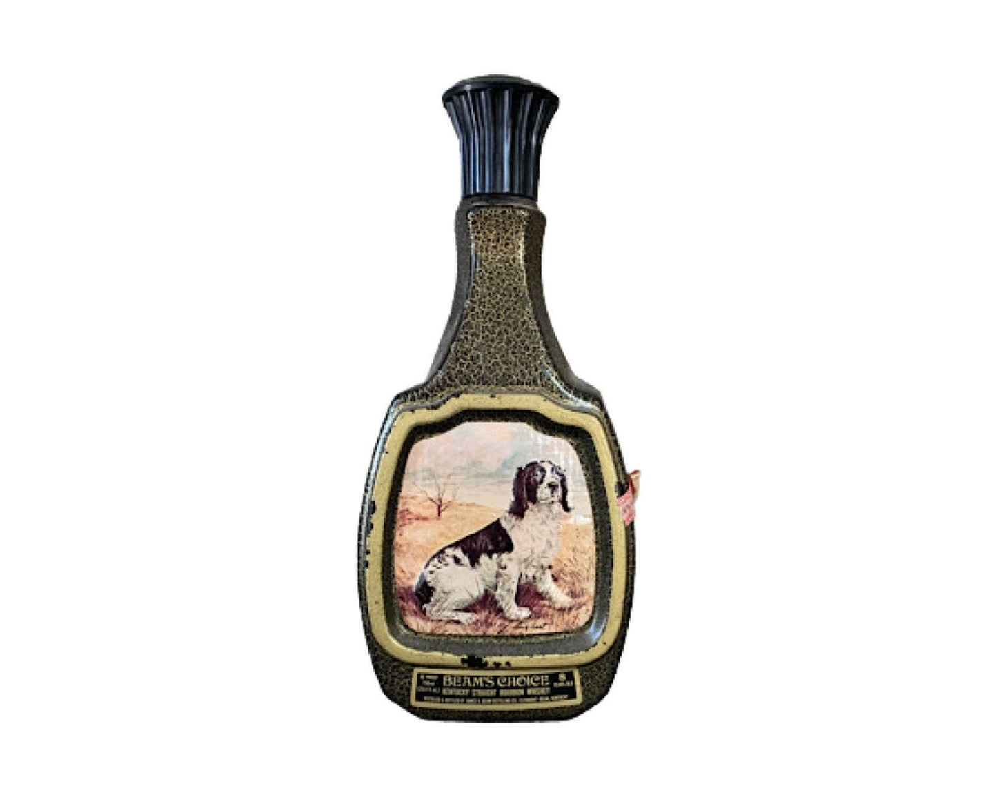 Vintage Jim Bean Decanter, James Lockhart Springer Spaniel Painting, Barware Collectible