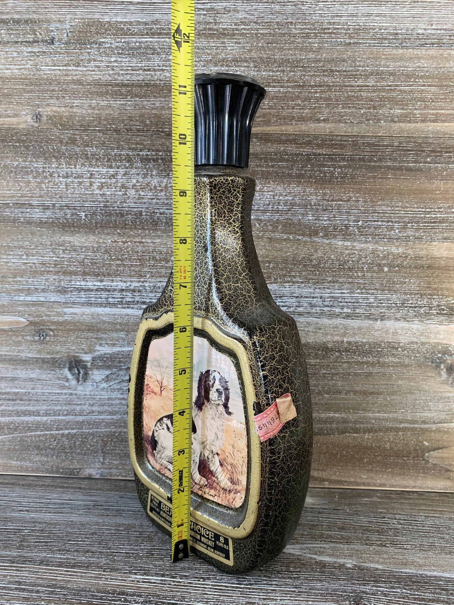 Vintage Jim Bean Decanter, James Lockhart Springer Spaniel Painting, Barware Collectible