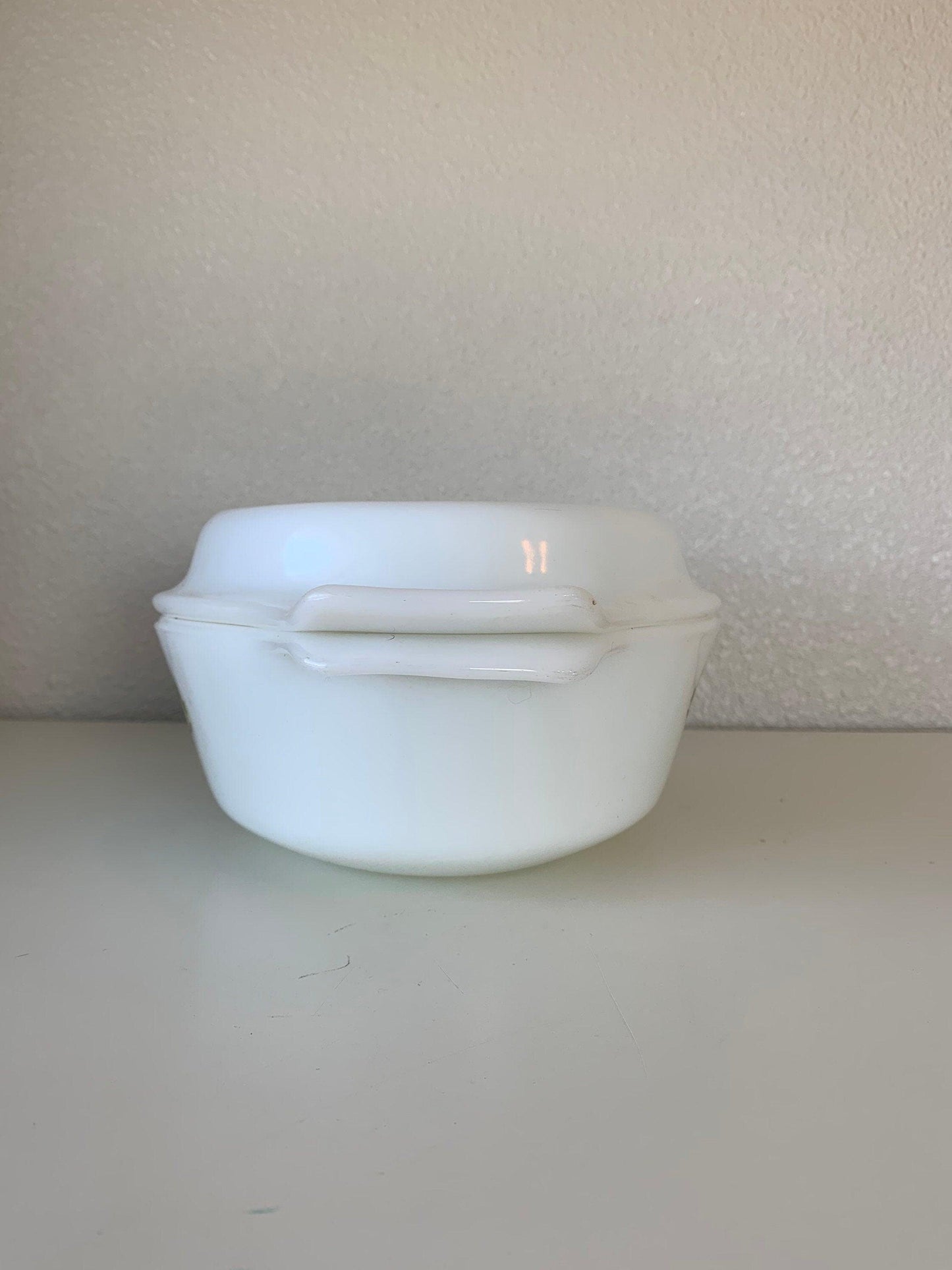 Anchor Hocking Fire King Meadow Green 1 1/2 Quart Casserole Dish With Lid, Vintage Number 433 -Located at Funkyhouse Vintage Antique Store, Weiser Idaho