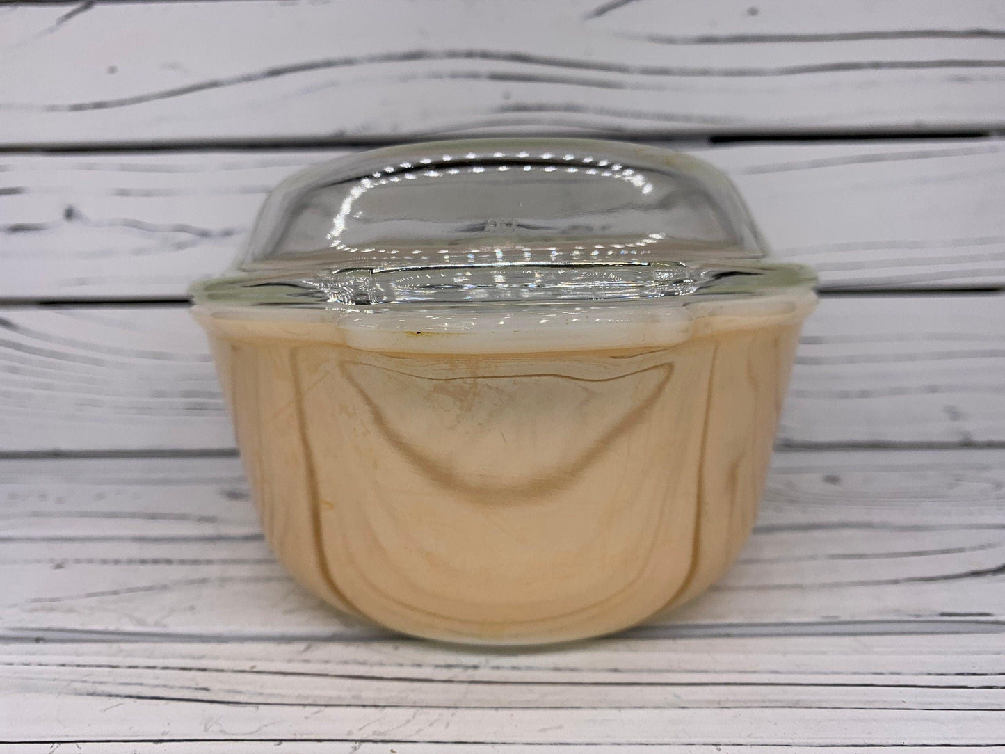Anchor Hocking Fire King Peach Luster Casserole Dish With Lid, Oval Vintage Baking Dish Number 467 -Located at Funkyhouse Vintage Antique Store, Weiser Idaho