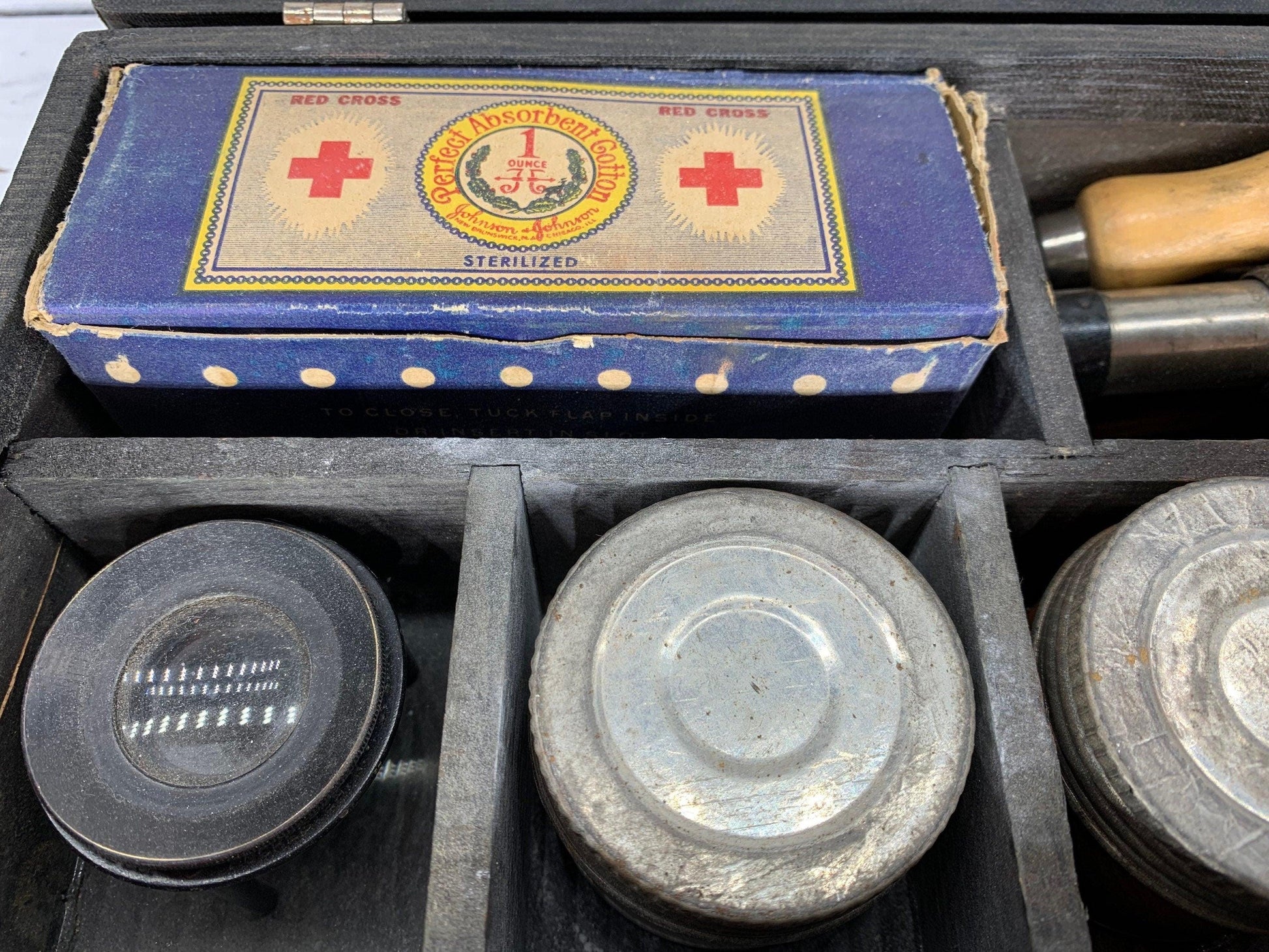 Antique Fingerprint Kit by Institute of Applied Science With 2 Sets of Fingerprints from 1930's. -Located at Funkyhouse Vintage Antique Store, Weiser Idaho