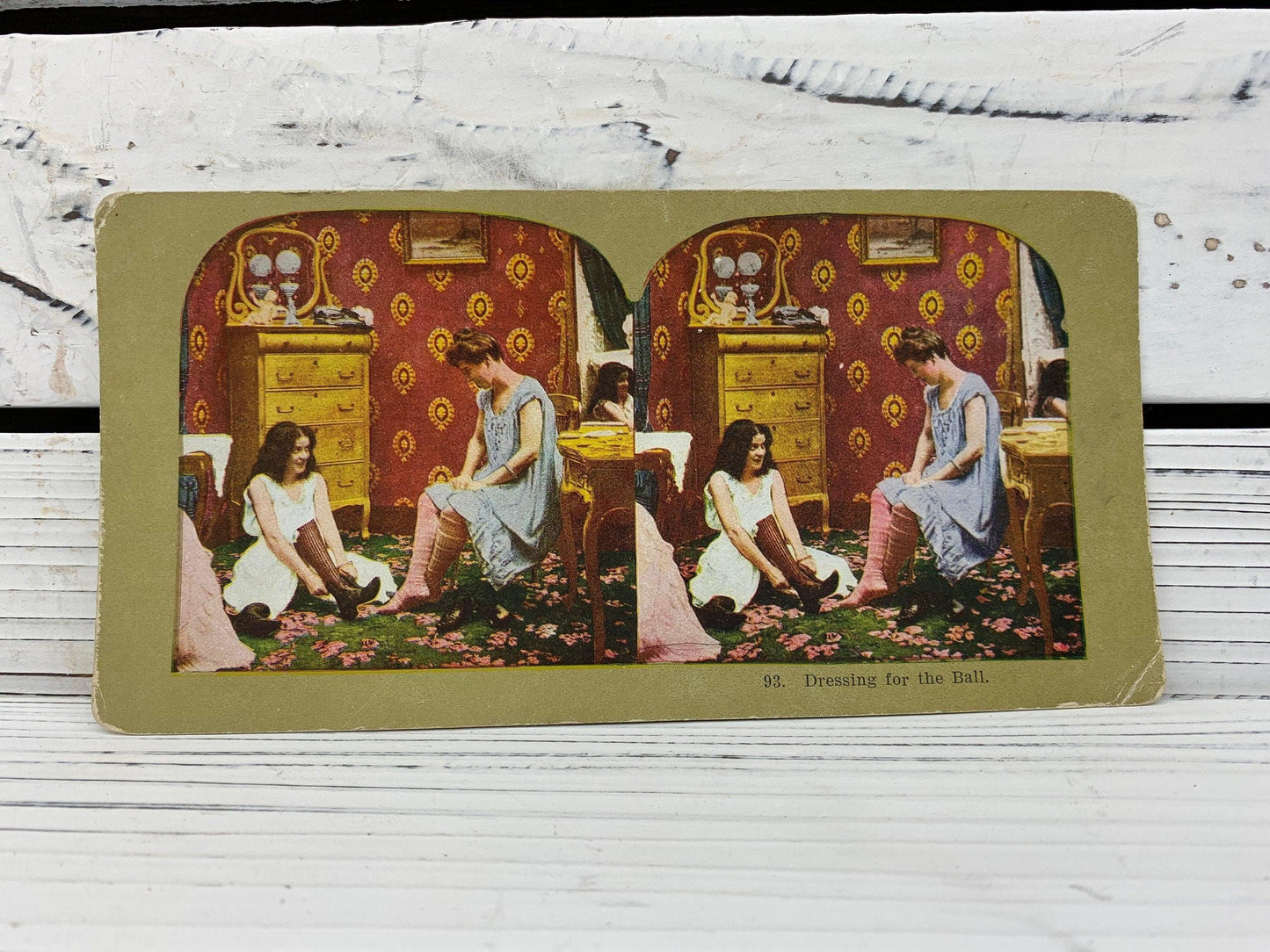 Antique Stereoscope Slides, Lot of 4 Funny Stereoviewer Cards, Vintage Ephemera, Scrapbooking Cards -Located at Funkyhouse Vintage Antique Store, Weiser Idaho