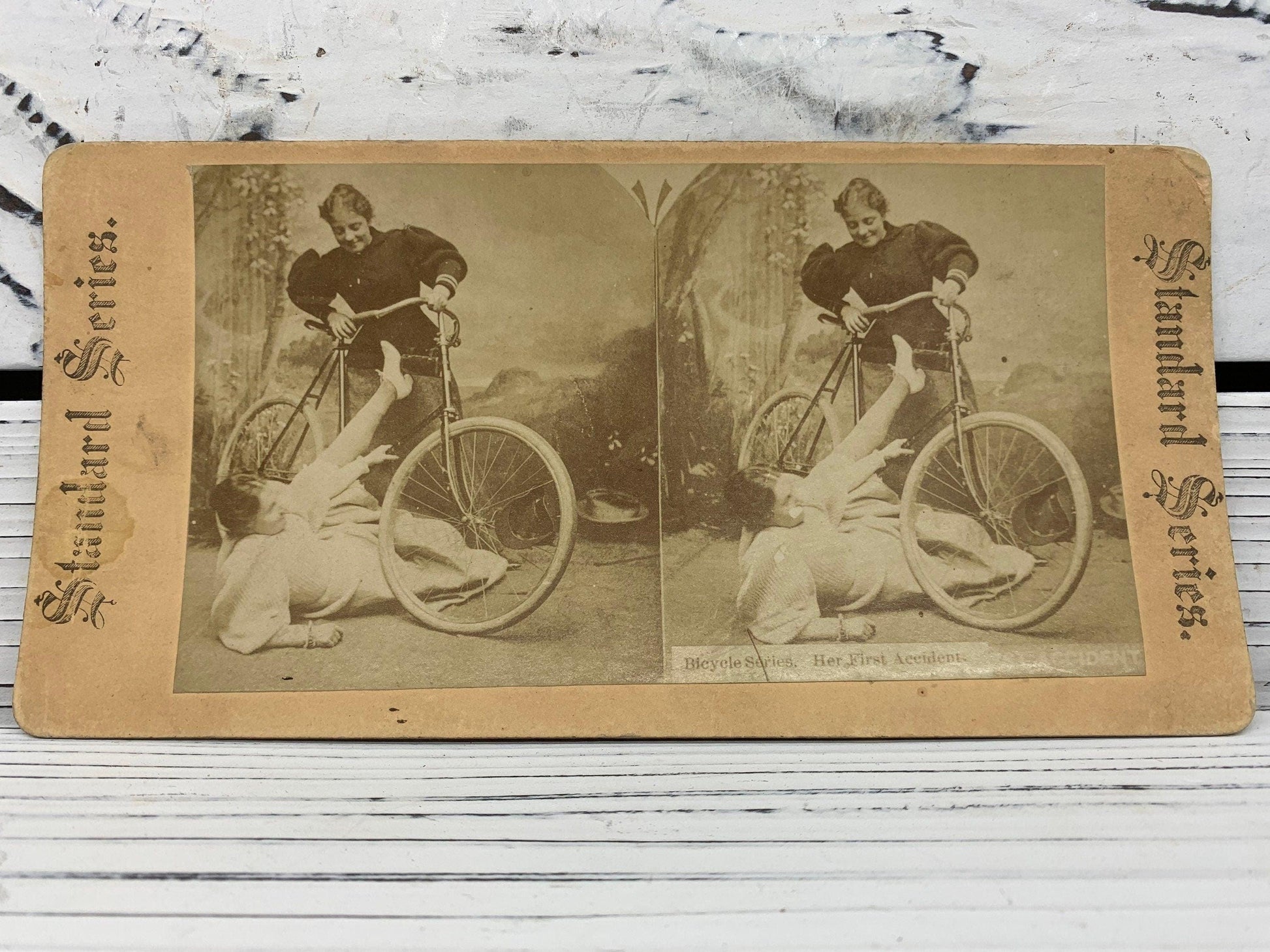 Antique Stereoscope Slides, Lot of 4 Standard Series Stereoviewer Cards, Vintage Ephemera, Scrapbooking Cards -Located at Funkyhouse Vintage Antique Store, Weiser Idaho