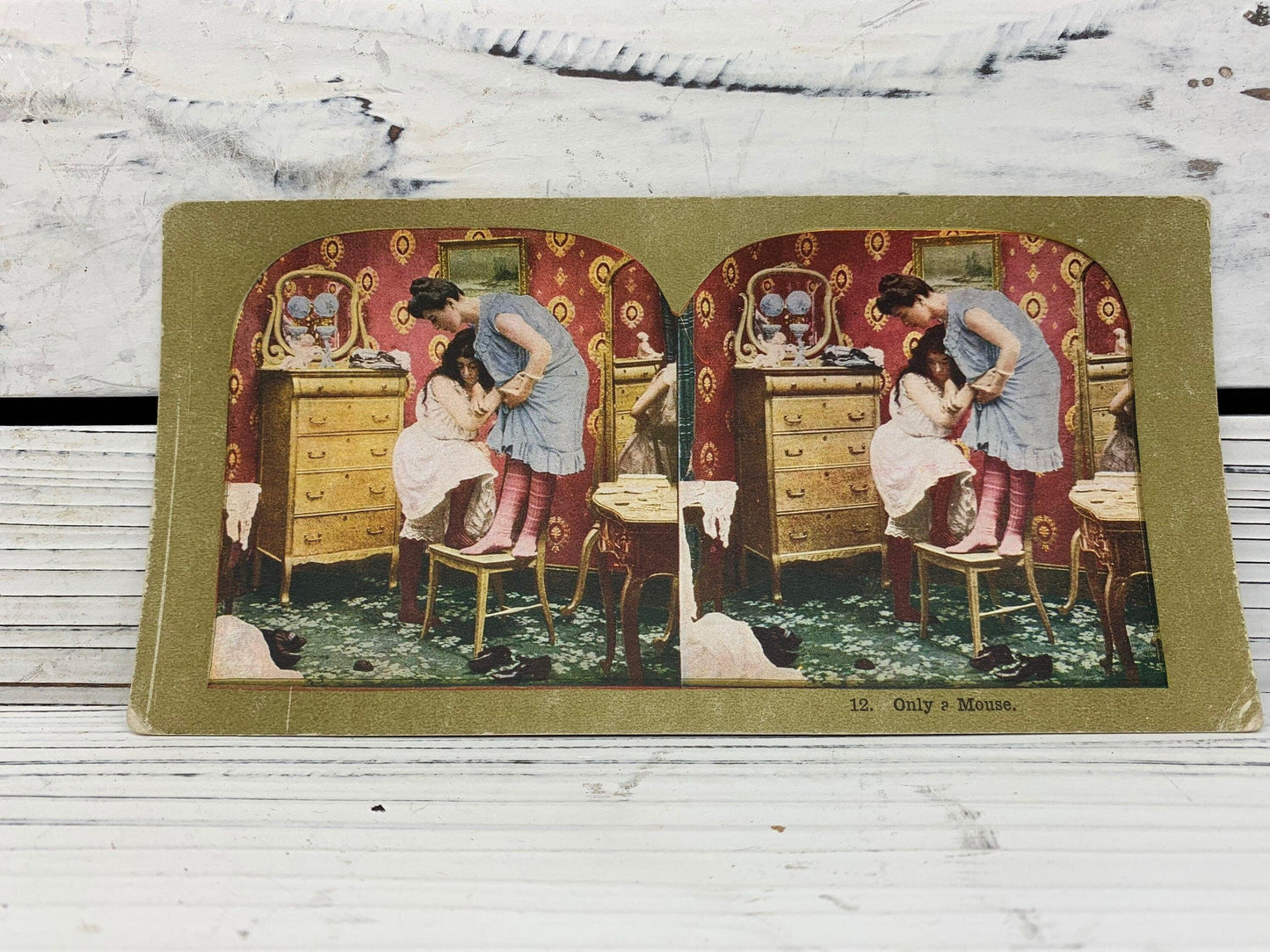 Antique Stereoscope Slides, Lot of 4 Variety People And Landscape Stereoviewer Cards, Vintage Ephemera, Scrapbooking Cards -Located at Funkyhouse Vintage Antique Store, Weiser Idaho