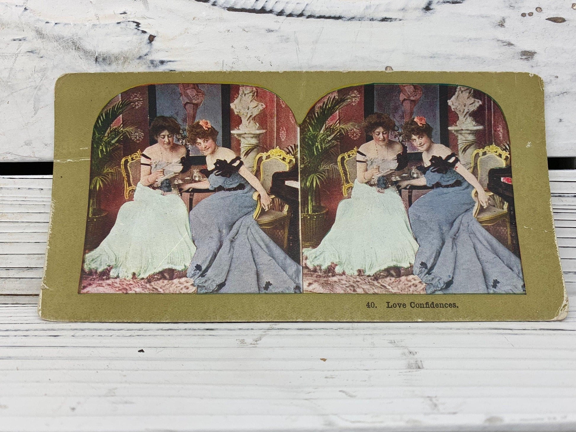 Antique Stereoscope Slides, Lot of 4 Variety People And Landscape Stereoviewer Cards, Vintage Ephemera, Scrapbooking Cards -Located at Funkyhouse Vintage Antique Store, Weiser Idaho
