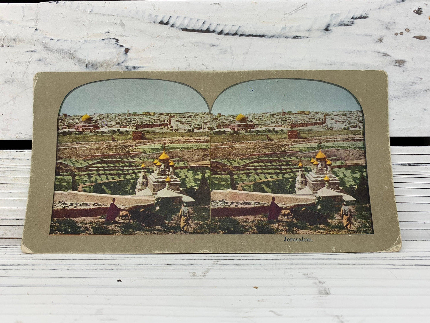 Antique Stereoscope Slides, Lot of 4 Variety People And Landscape Stereoviewer Cards, Vintage Ephemera, Scrapbooking Cards -Located at Funkyhouse Vintage Antique Store, Weiser Idaho