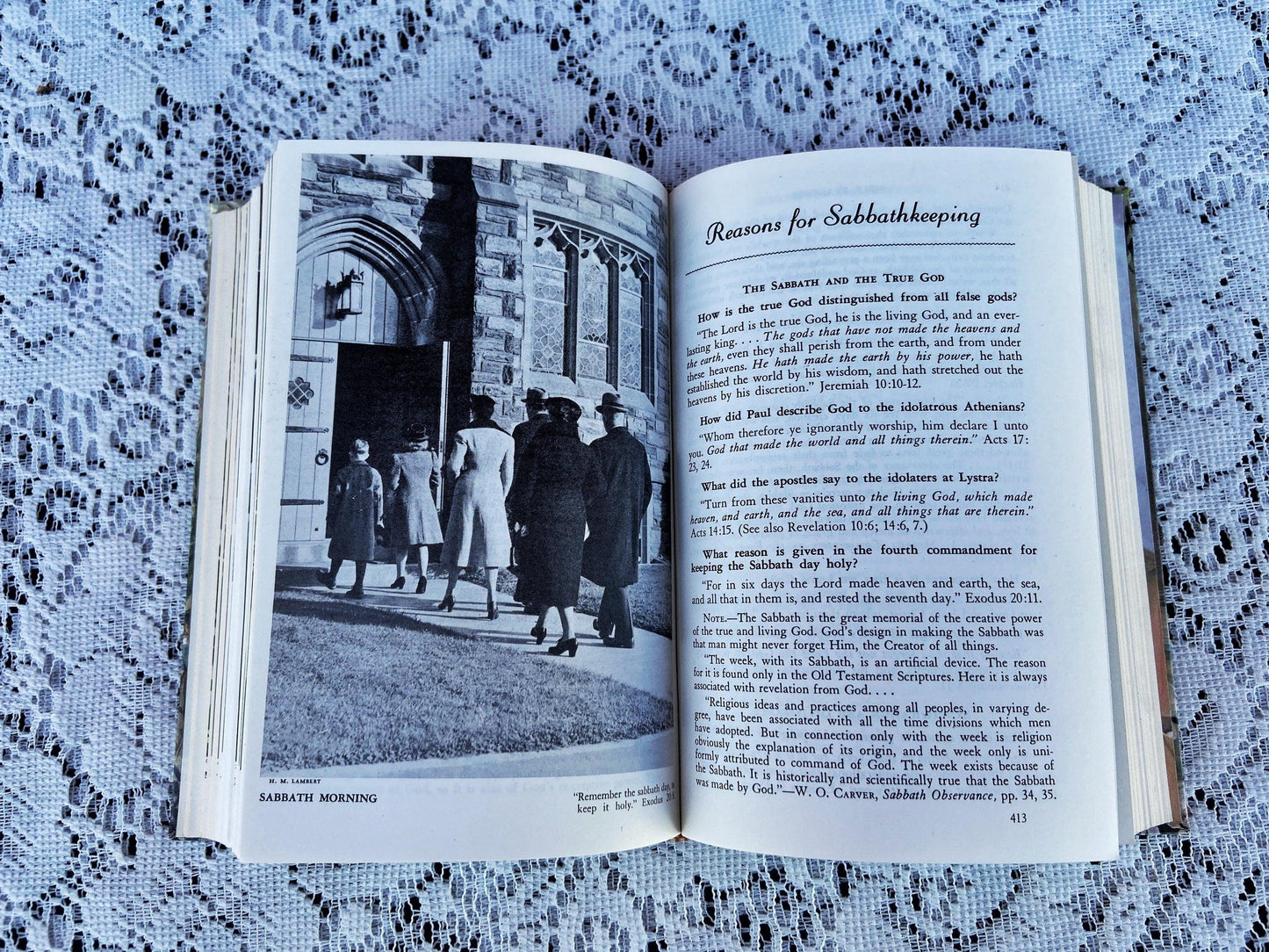 Bible Readings For The Home, Review And Harold 1958, Children’s Family Bible Book, 1958 Hardcover, Vintage Teachings -Located at Funkyhouse Vintage Antique Store, Weiser Idaho
