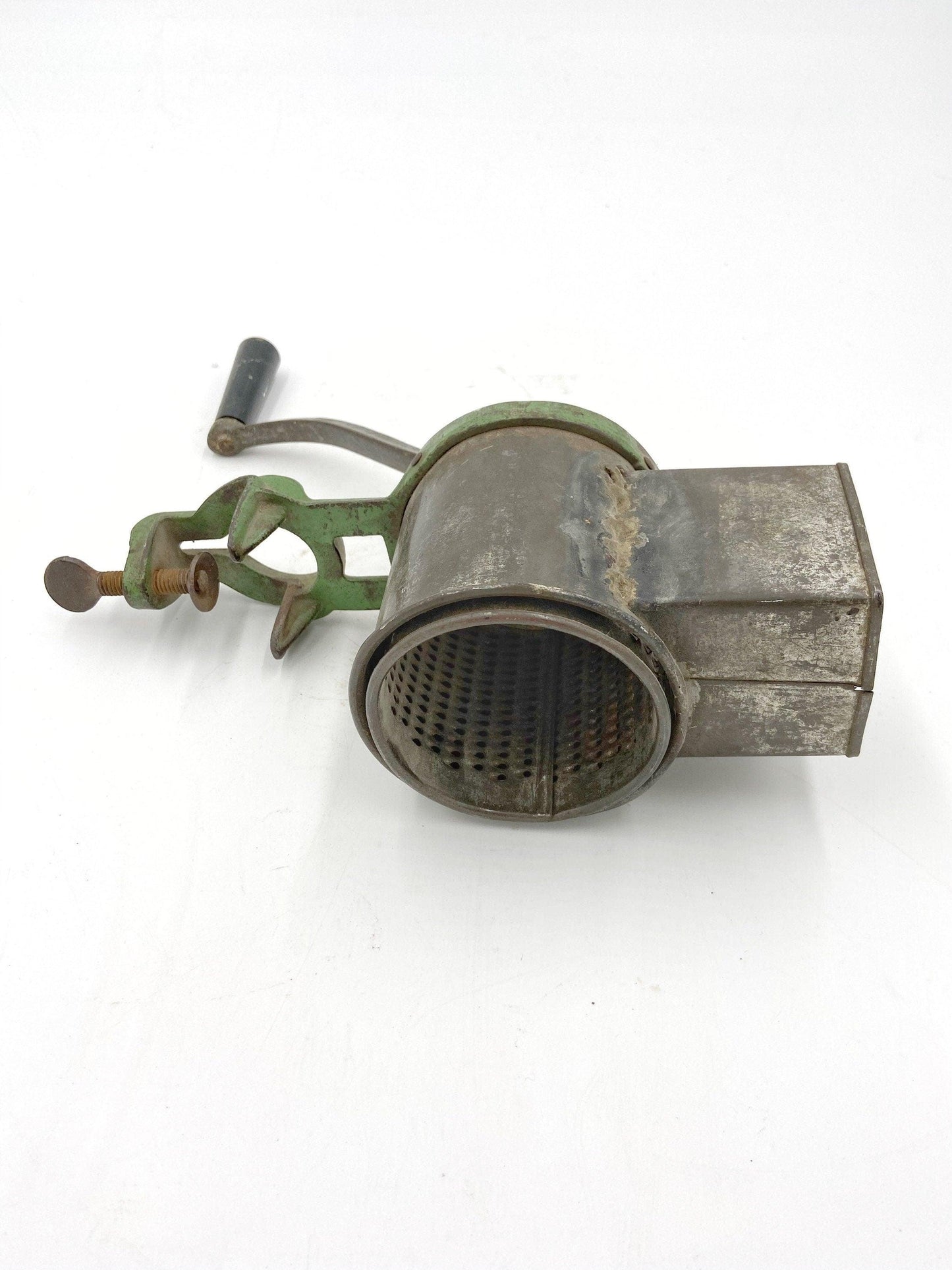 Cheese Grater By Climax, Vintage Green Aluminum Mid Century Food Shredder -Located at Funkyhouse Vintage Antique Store, Weiser Idaho