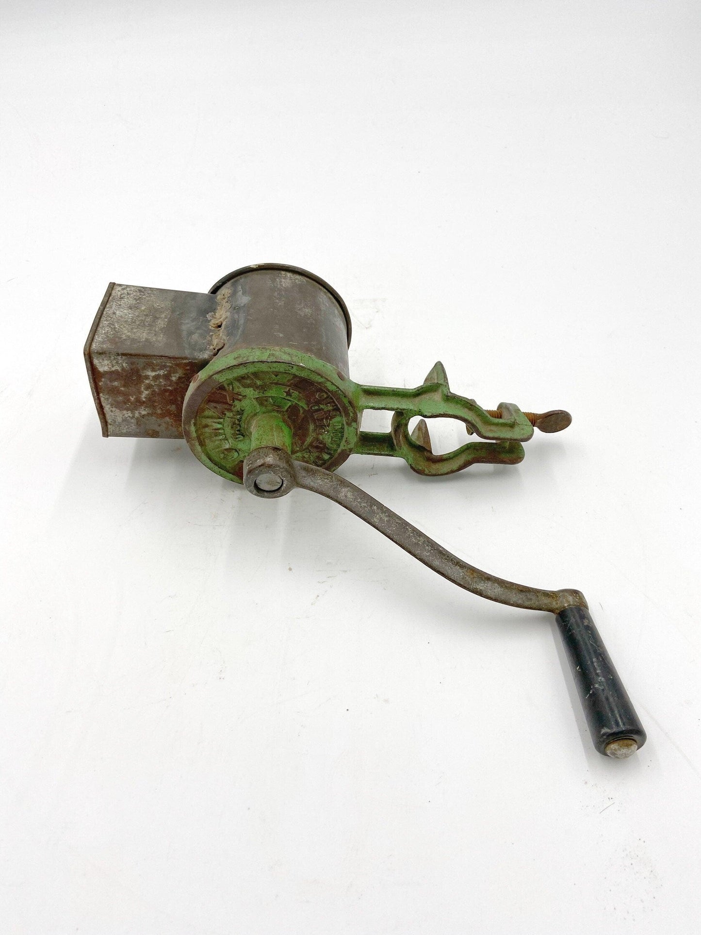Cheese Grater By Climax, Vintage Green Aluminum Mid Century Food Shredder -Located at Funkyhouse Vintage Antique Store, Weiser Idaho