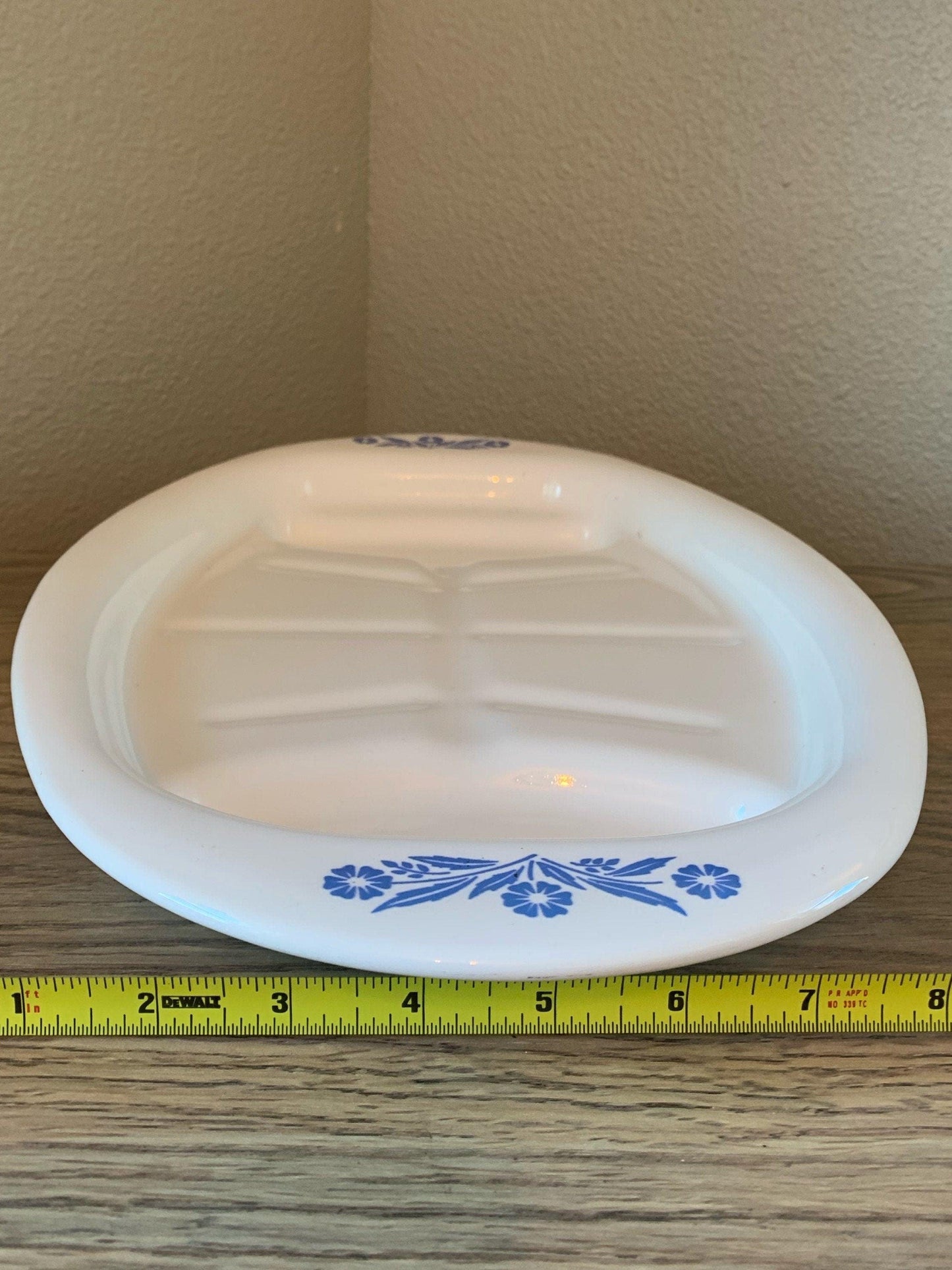 Corningware Platter, Blue Cornflower Pattern Vintage Corning Ware, White And Blue Vintage Serving Platter -Located at Funkyhouse Vintage Antique Store, Weiser Idaho