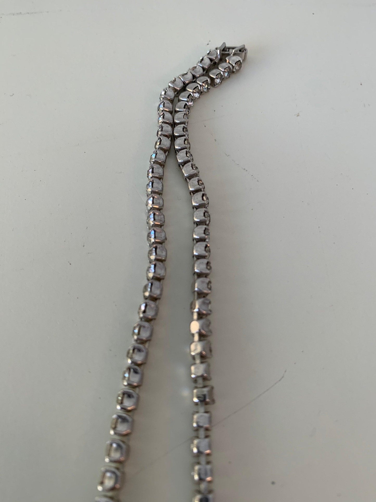 Costume Jewelry, Vintage Fake Diamond Necklace -Located at Funkyhouse Vintage Antique Store, Weiser Idaho