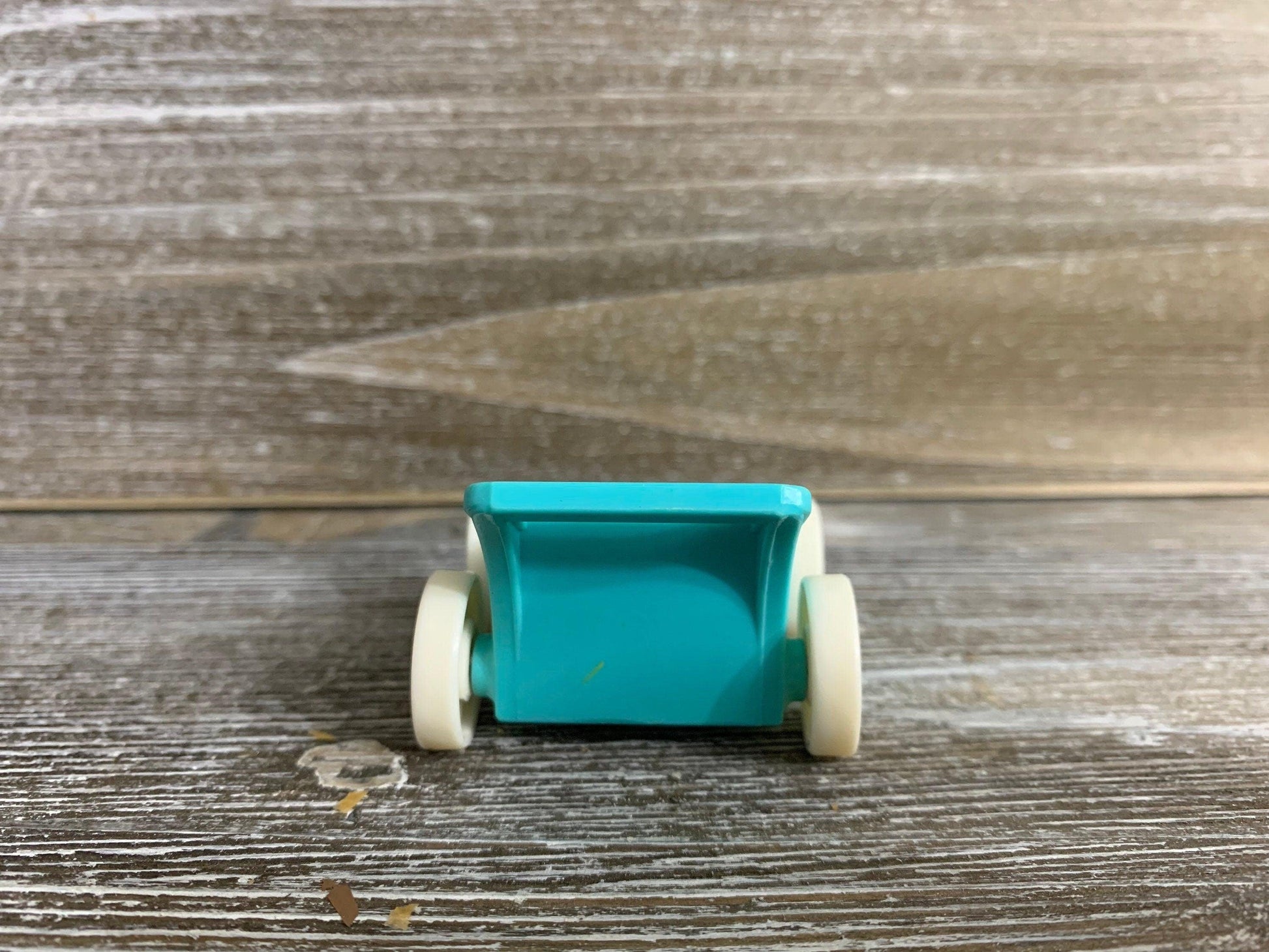 Fisher Price Baby Stroller, Vintage Little People Blue White Stroller -Located at Funkyhouse Vintage Antique Store, Weiser Idaho