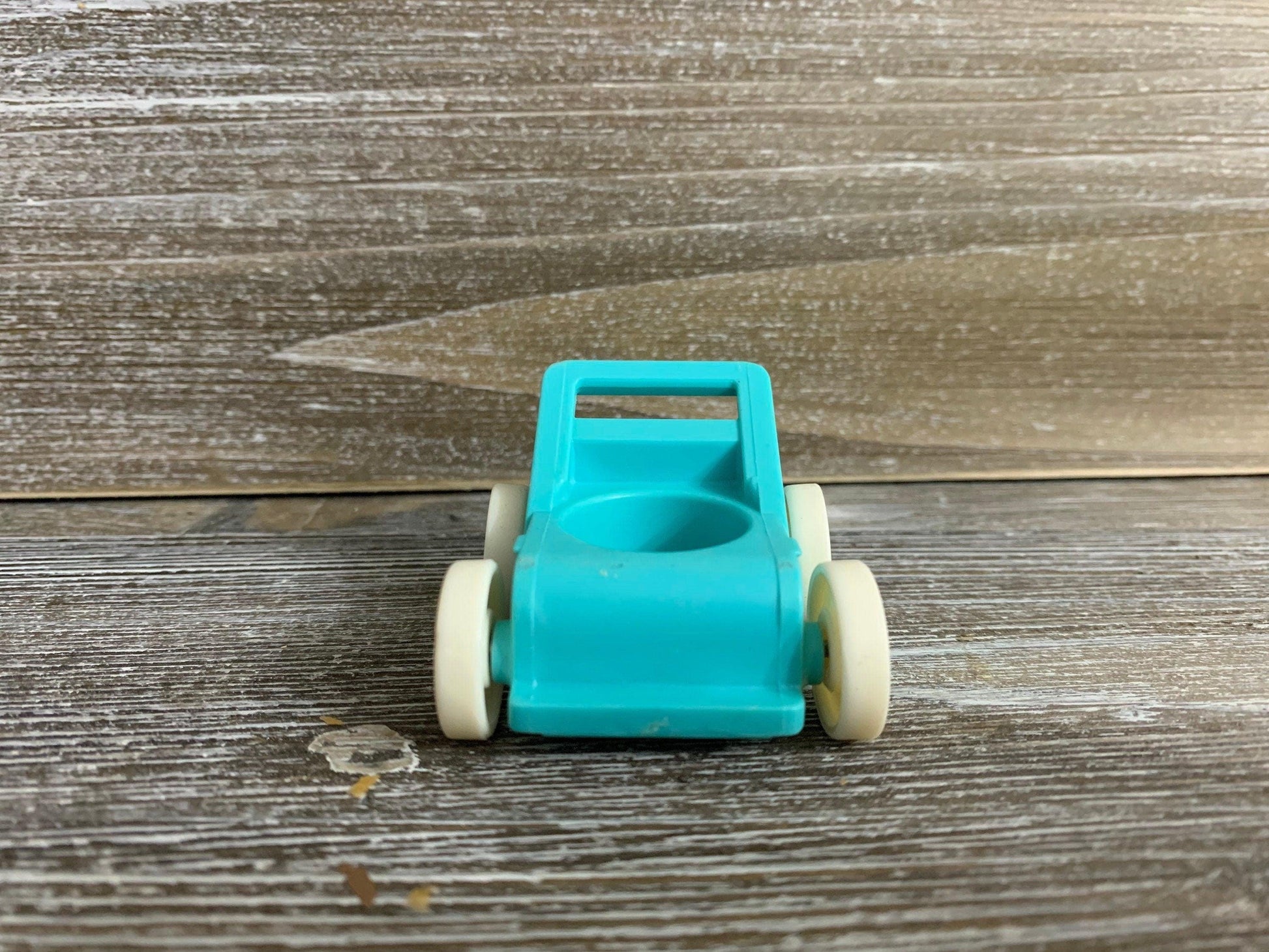 Fisher Price Baby Stroller, Vintage Little People Blue White Stroller -Located at Funkyhouse Vintage Antique Store, Weiser Idaho