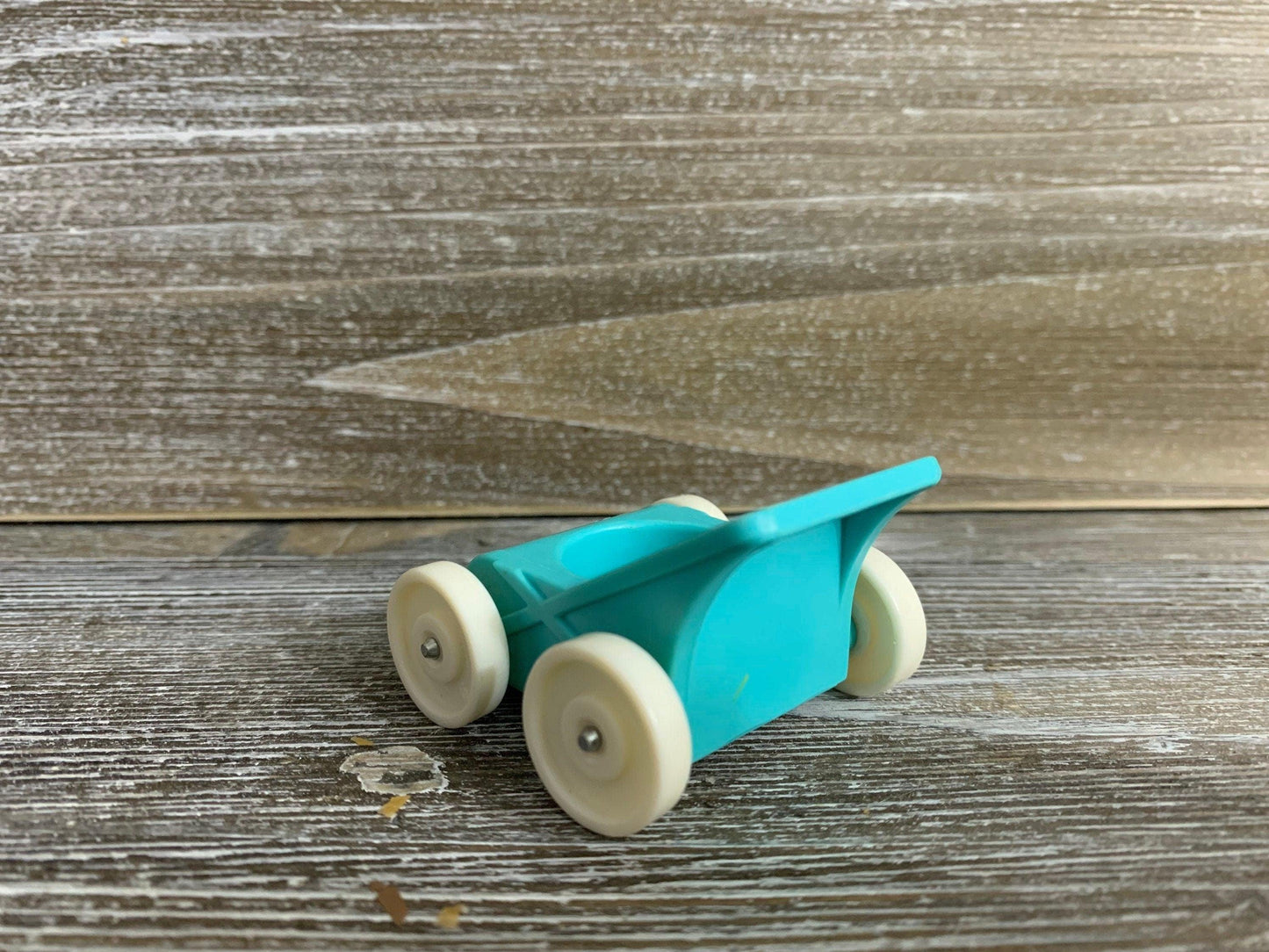 Fisher Price Baby Stroller, Vintage Little People Blue White Stroller -Located at Funkyhouse Vintage Antique Store, Weiser Idaho