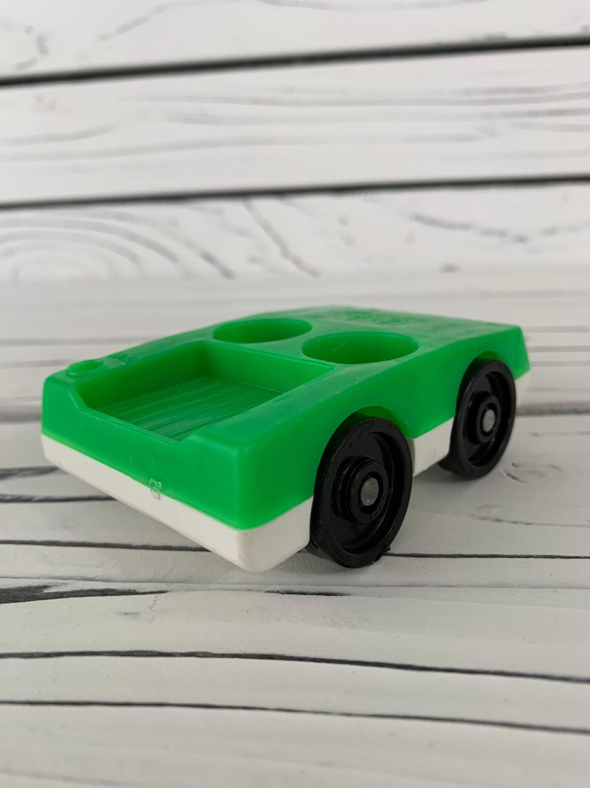 Fisher Price Car, Vintage Little People Green And White Vehicle -Located at Funkyhouse Vintage Antique Store, Weiser Idaho
