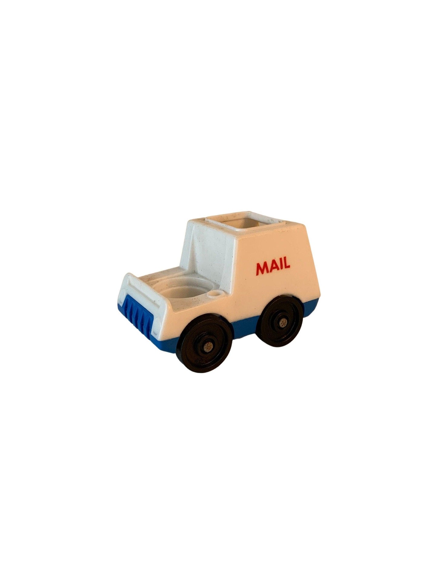 Fisher Price Mail Truck, Vintage Little People White and Blue Mail Van or Car -Located at Funkyhouse Vintage Antique Store, Weiser Idaho