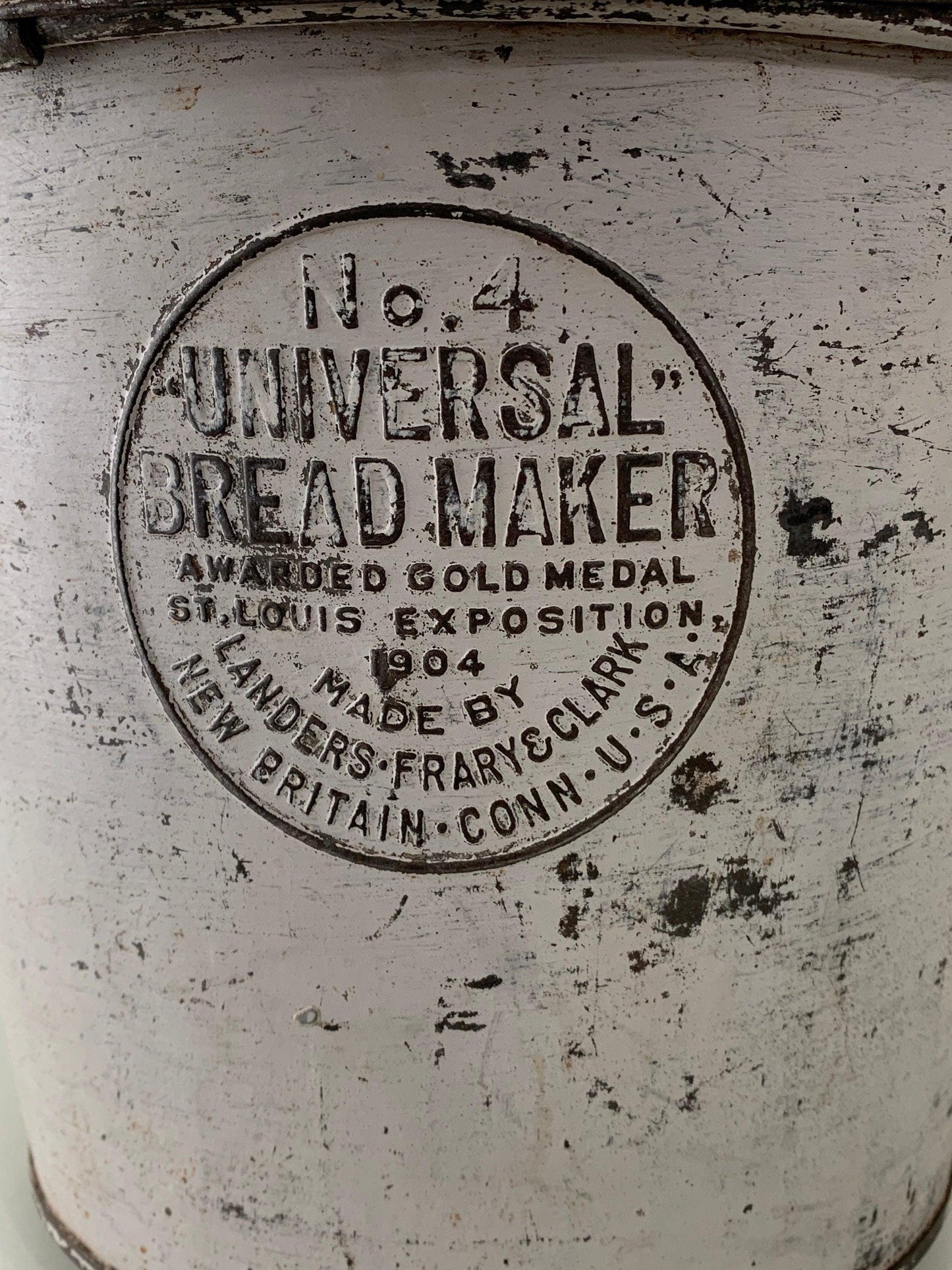 Landers Frary Universal Bread Maker No 4, Vintage Metal Kitchen Appliances -Located at Funkyhouse Vintage Antique Store, Weiser Idaho