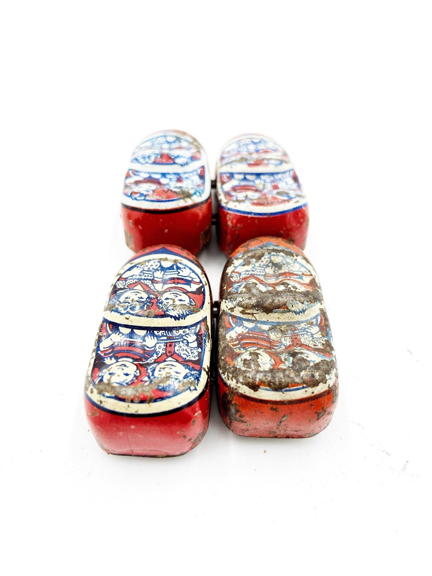Set Of Four Vintage J Chein Tin Litho Roller Coaster Toy Cars, Antique Roller Coaster Toy Roller Coaster Set -Located at Funkyhouse Vintage Antique Store, Weiser Idaho