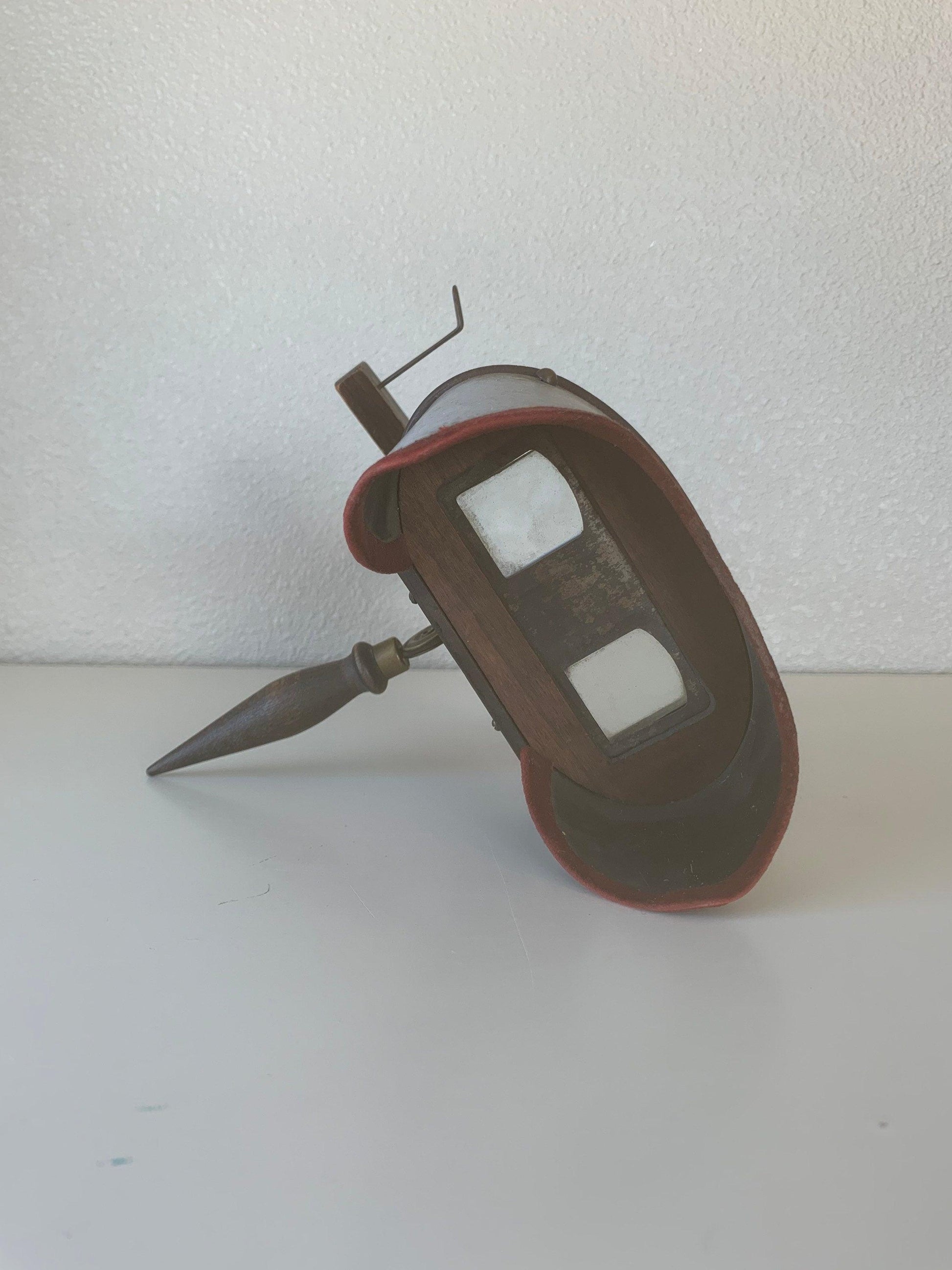 Stereoscope With 5 Photo Cards, Antique 3 Dimensional Photo Viewer, Vintage Wood And Metal Stereograph -Located at Funkyhouse Vintage Antique Store, Weiser Idaho