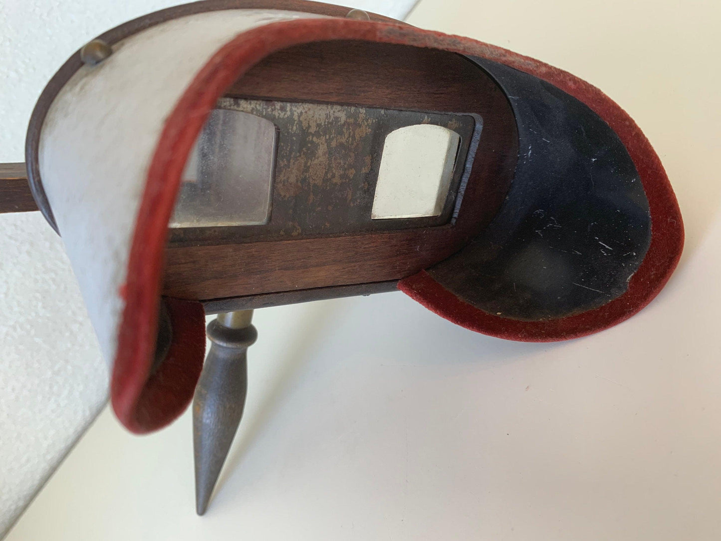 Stereoscope With 5 Photo Cards, Antique 3 Dimensional Photo Viewer, Vintage Wood And Metal Stereograph -Located at Funkyhouse Vintage Antique Store, Weiser Idaho