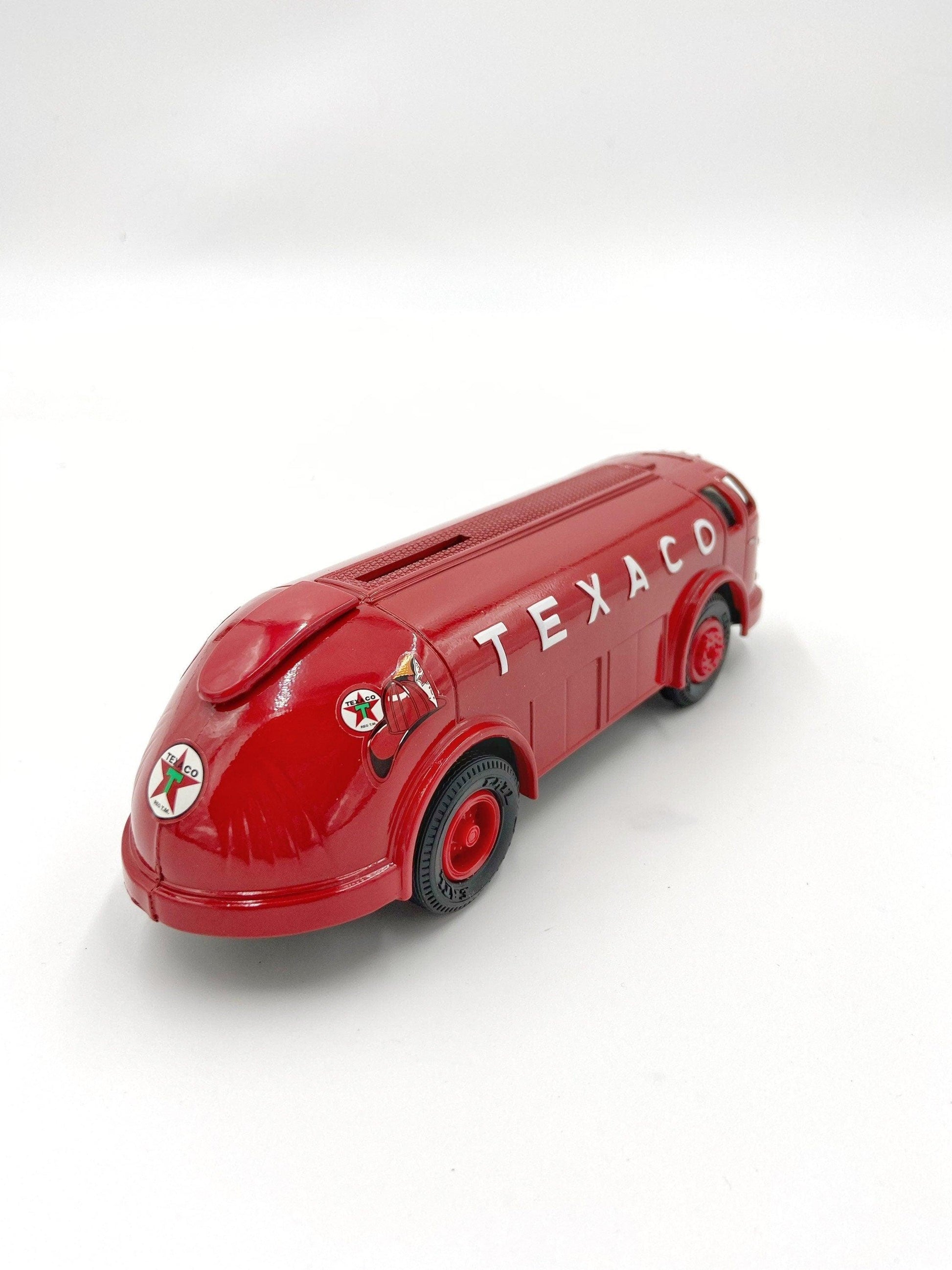 Texaco 1934 Diamond T Tanker Coin Bank, Limited Edition Collectible Series, Vintage Gas Station Memorabilia, Doodle Bug Bus -Located at Funkyhouse Vintage Antique Store, Weiser Idaho