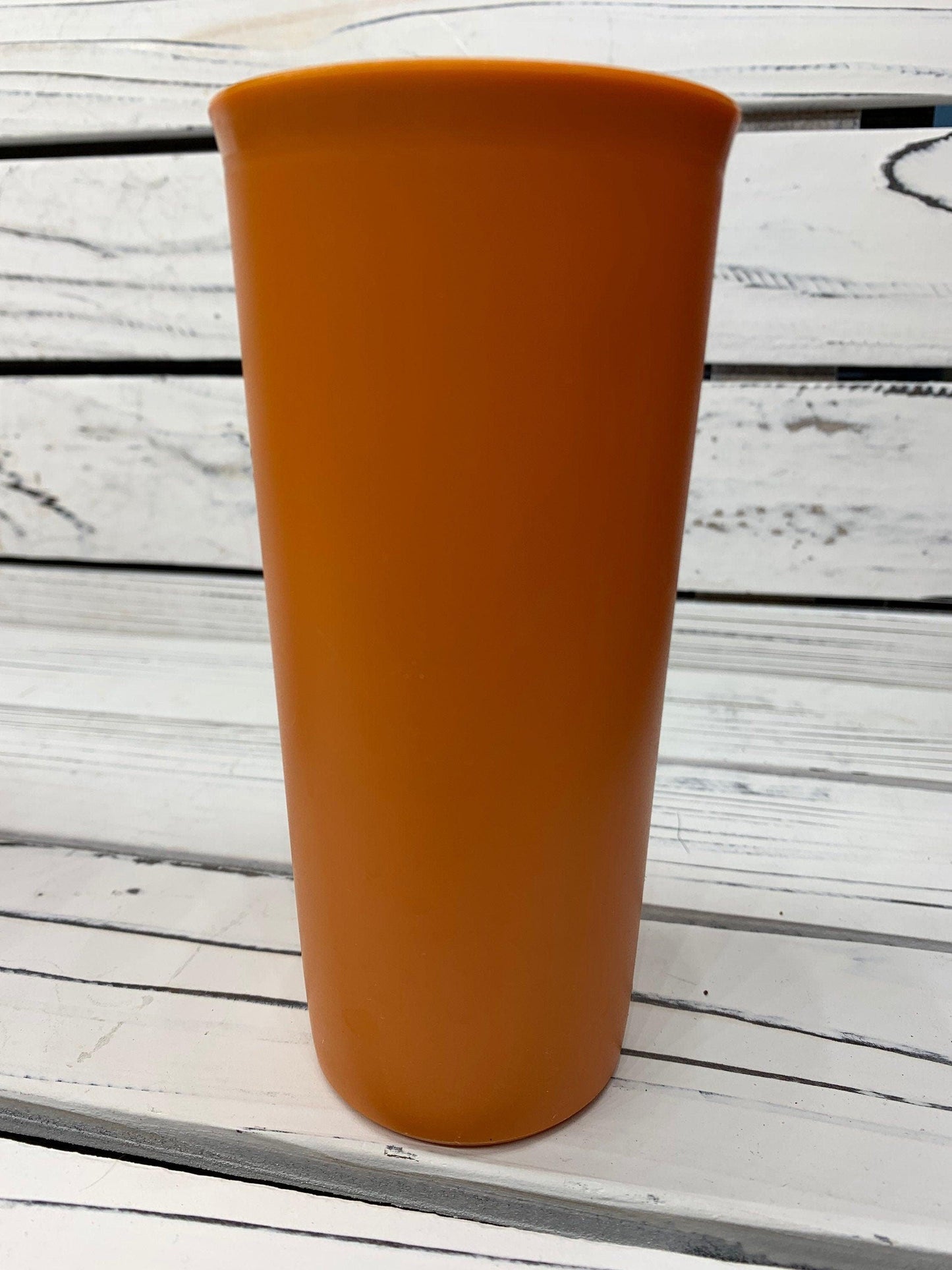 Tupperware Cups, Set of 3 Vintage Tumblers, Orange and Red -Located at Funkyhouse Vintage Antique Store, Weiser Idaho