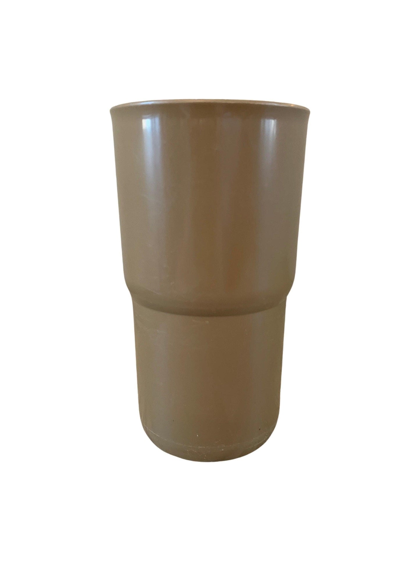 Tupperware Cups, Set of 4 Vintage Impressions Brown Tumblers, 12 Oz -Located at Funkyhouse Vintage Antique Store, Weiser Idaho