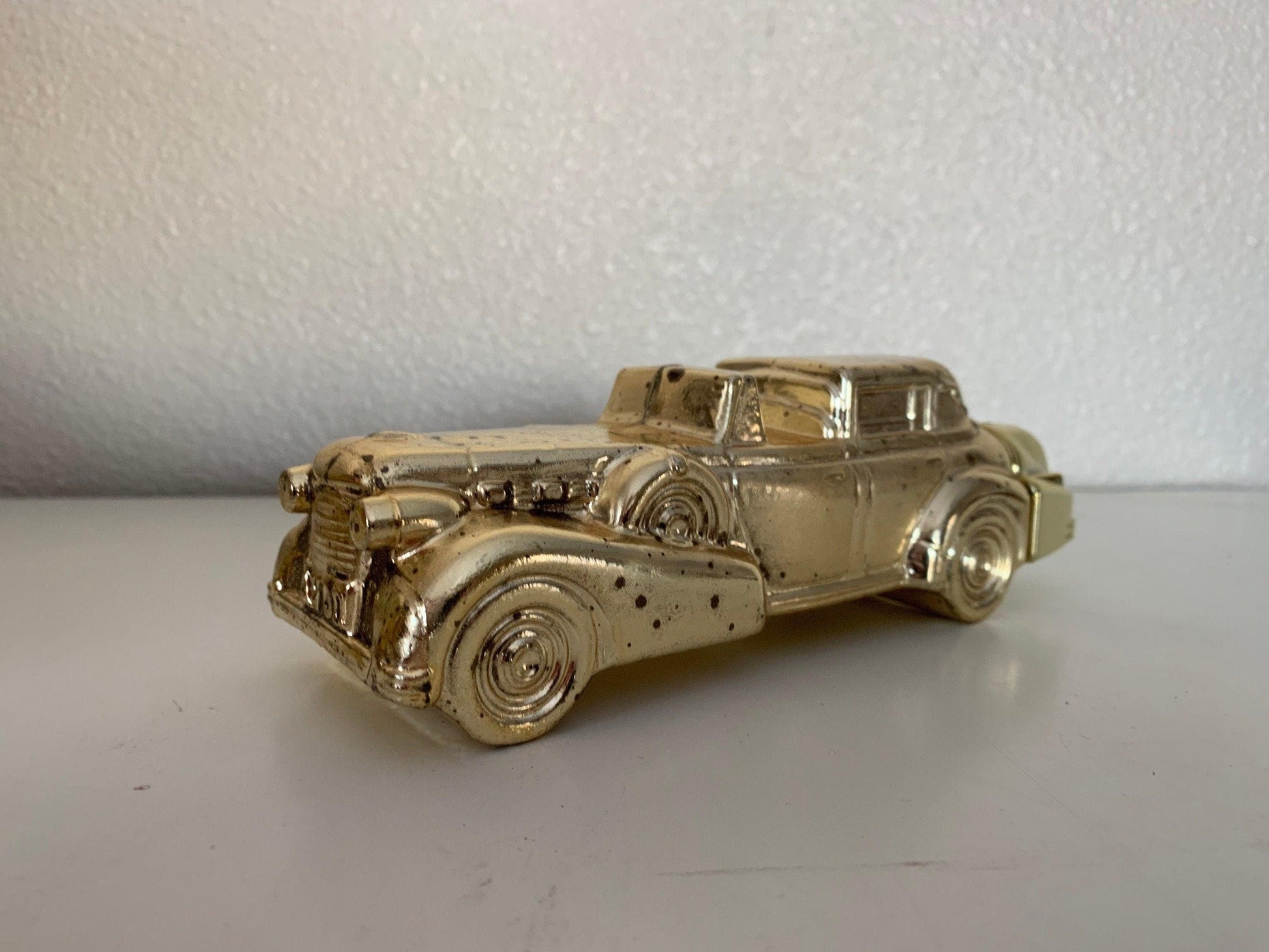Vintage Avon Collectible Solid Gold Cadillac, Full Bottle With Box, Fathers Day Gift, Mens Gifts -Located at Funkyhouse Vintage Antique Store, Weiser Idaho