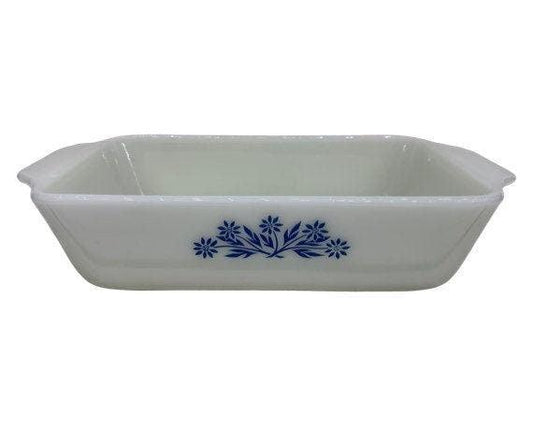 Vintage Baking Dish, Fire King Style Number 441, Blue Cornflower Pattern -Located at Funkyhouse Vintage Antique Store, Weiser Idaho