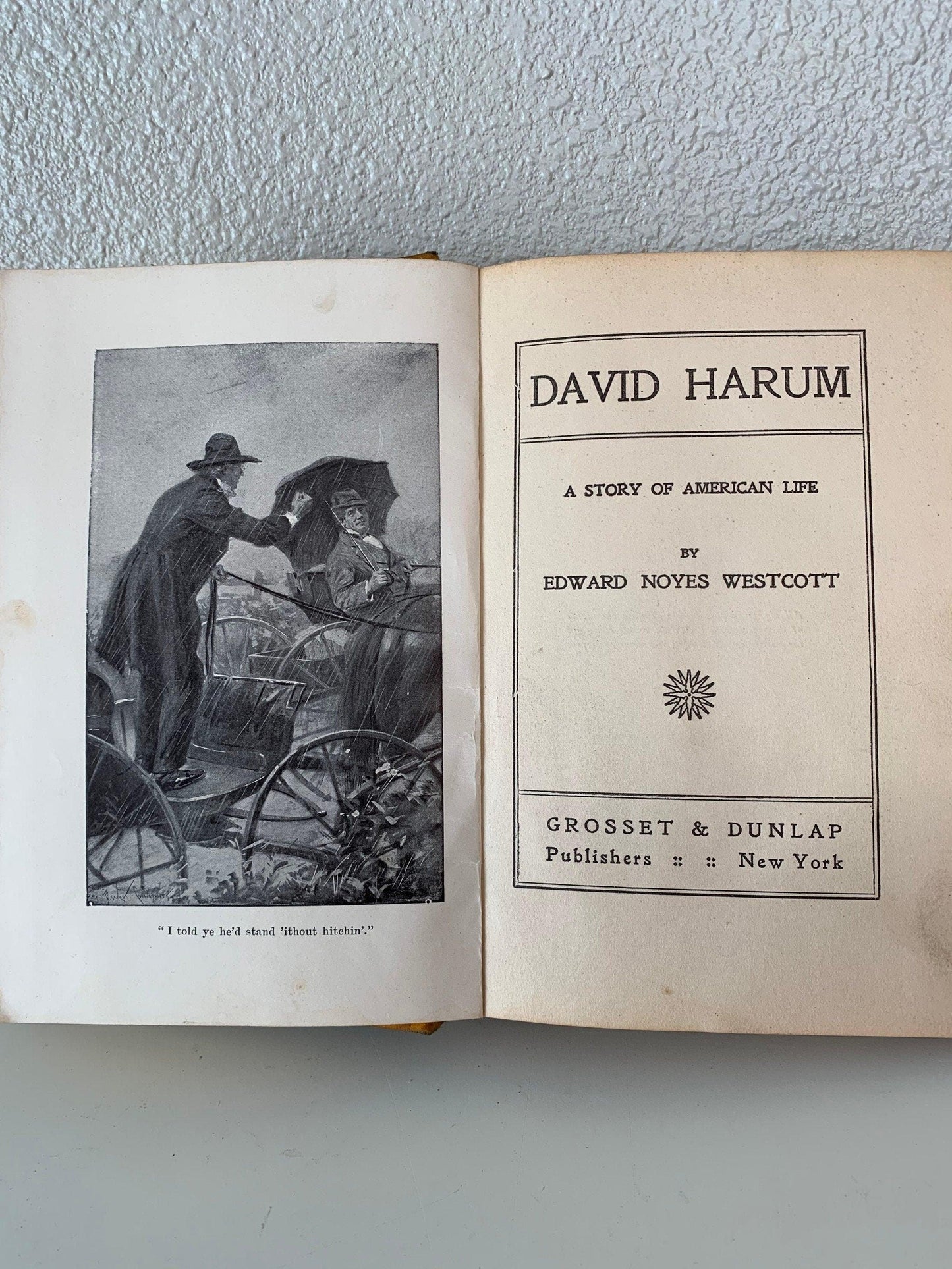 Vintage Book, Hard Cover David Harum E.N. Westcott -Located at Funkyhouse Vintage Antique Store, Weiser Idaho