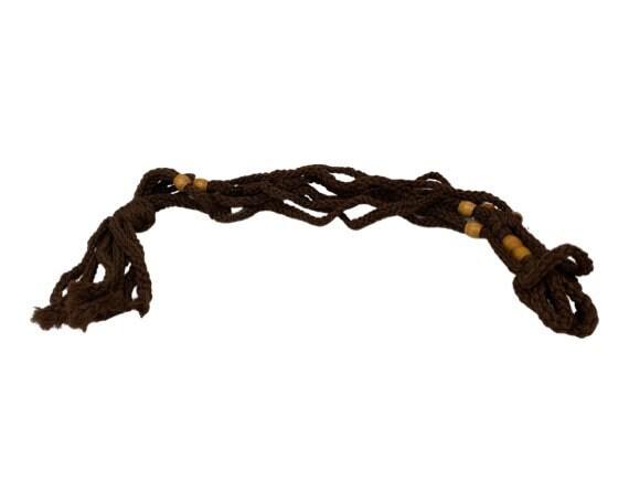Vintage Braided Plant Holder, Potted Plant Hanger, Hippie Bohemian Style, 1960s Retro Decor -Located at Funkyhouse Vintage Antique Store, Weiser Idaho