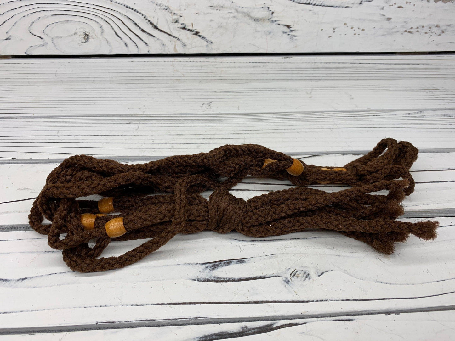 Vintage Braided Plant Holder, Potted Plant Hanger, Hippie Bohemian Style, 1960s Retro Decor -Located at Funkyhouse Vintage Antique Store, Weiser Idaho