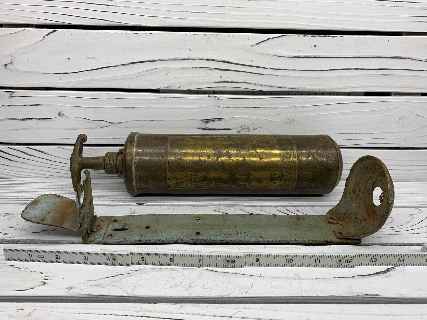Vintage Brass Fire Extinguisher, Antique Brass Extinguisher, Industrial Dark Academia Decor, Man Cave or Garage, Indie Room Decor, Daft Punk -Located at Funkyhouse Vintage Antique Store, Weiser Idaho