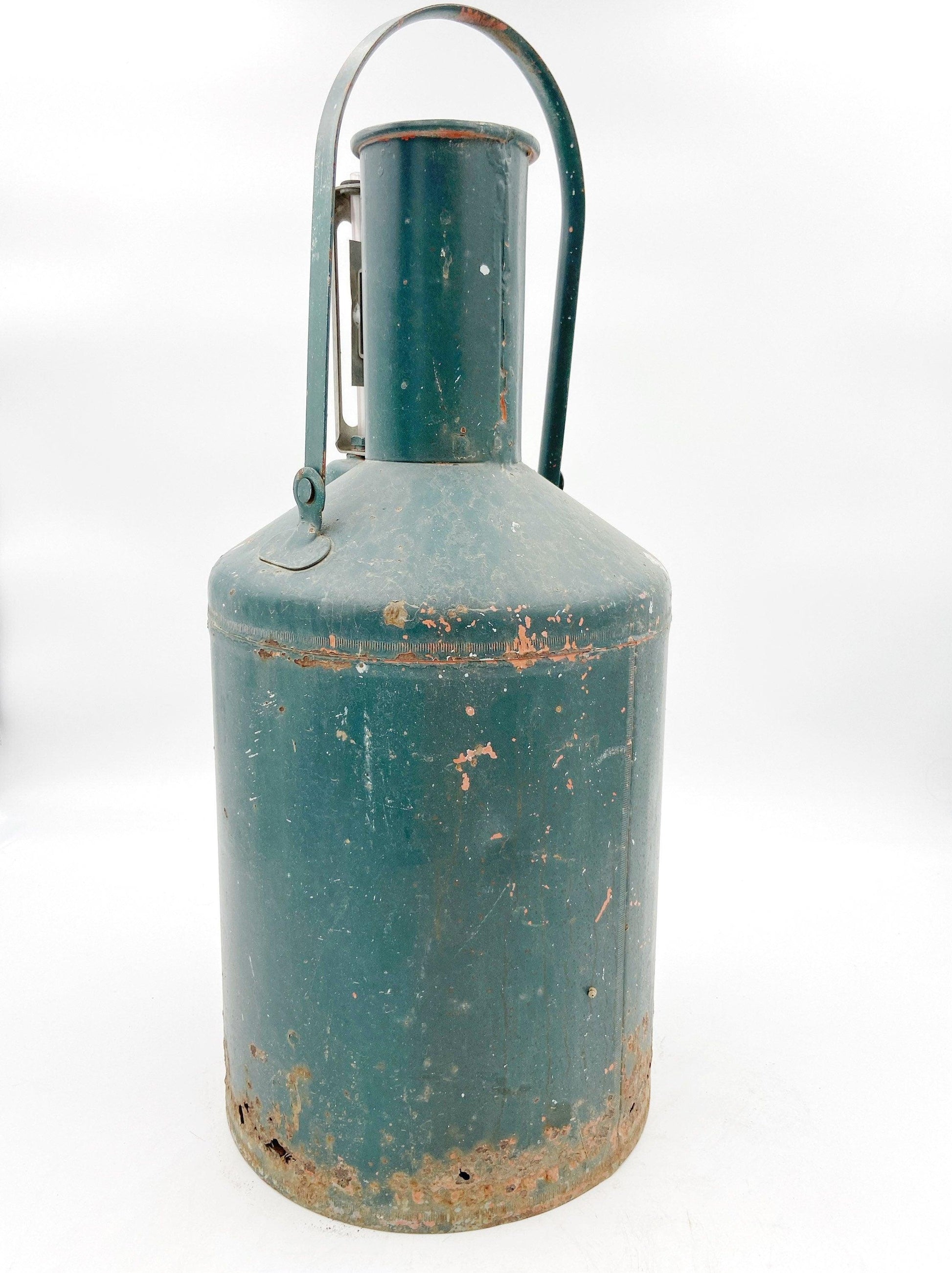 Vintage BROOKINS Service Gas Station Calibration Test Measure 5 Gal. Metal Can, Gift for Him, Man Gift -Located at Funkyhouse Vintage Antique Store, Weiser Idaho