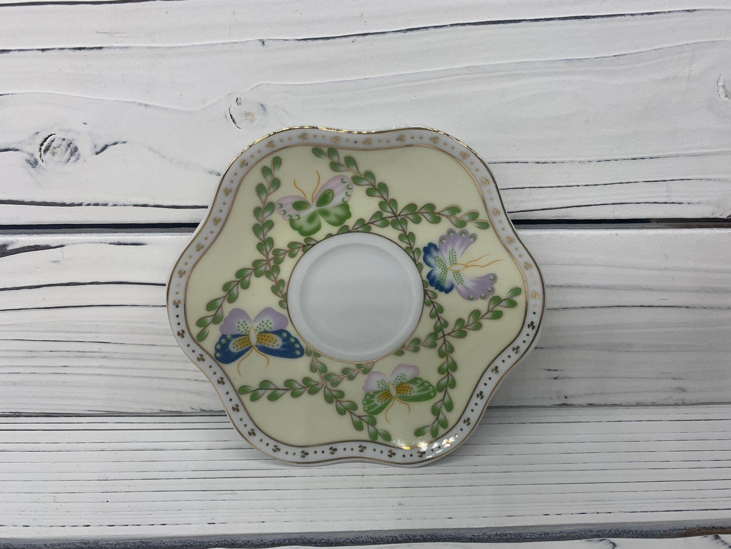 Vintage CC&T Butterfly Tea Cup And Saucer Set, Coffee Cups For Serving, Tea Set China -Located at Funkyhouse Vintage Antique Store, Weiser Idaho