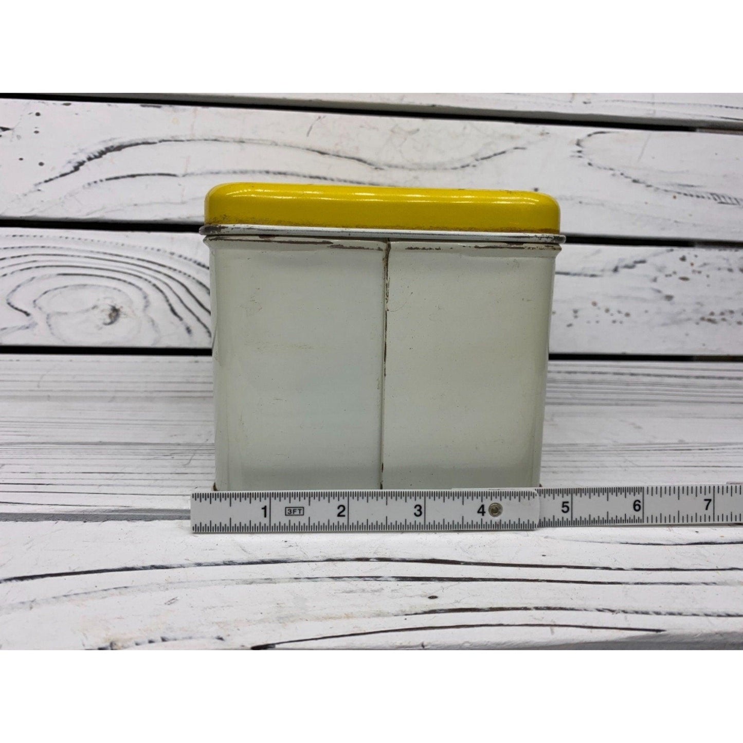 Vintage Cheinco Coffee Canister, Tin Metal Canister With Spice Of Life Pattern -Located at Funkyhouse Vintage Antique Store, Weiser Idaho