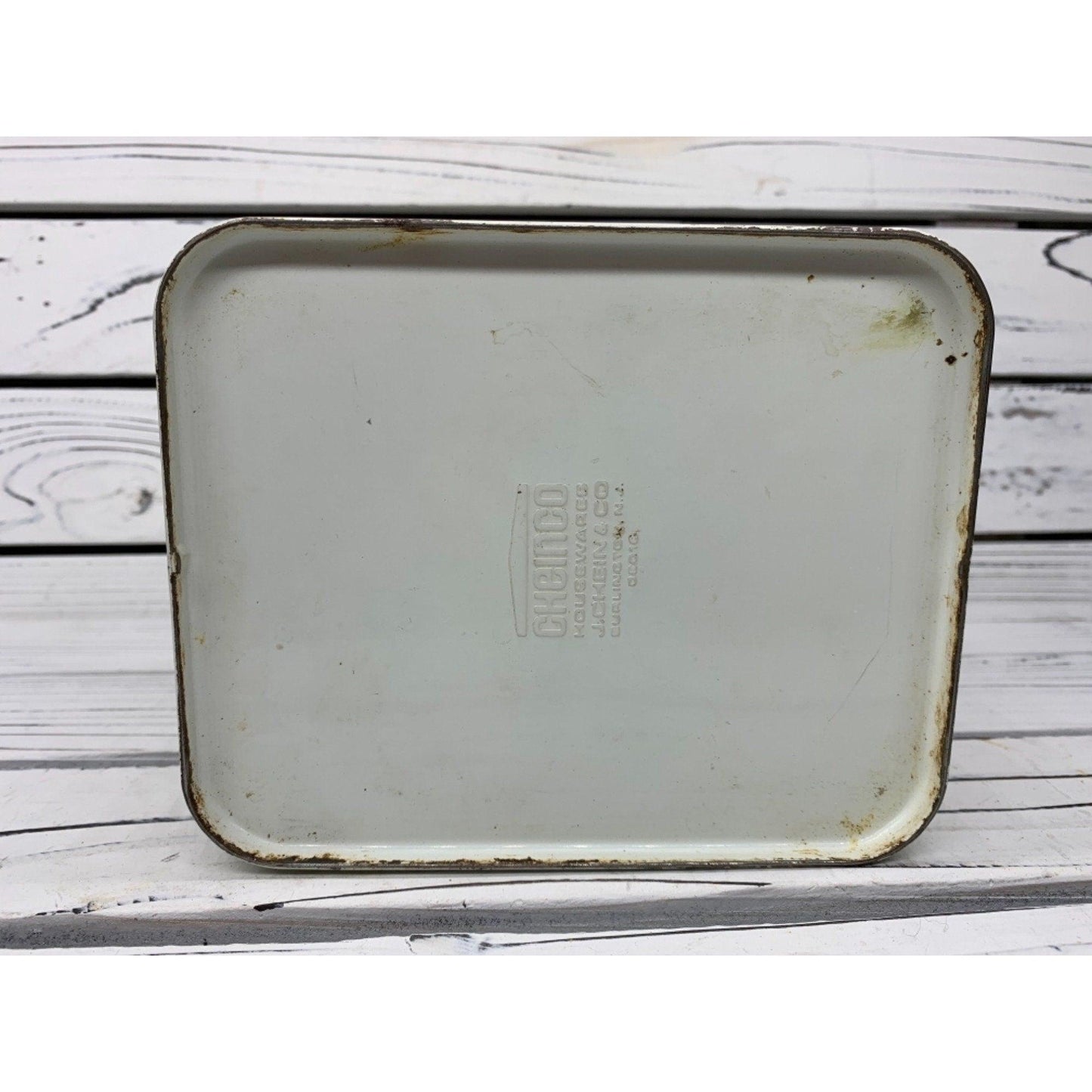 Vintage Cheinco Coffee Canister, Tin Metal Canister With Spice Of Life Pattern -Located at Funkyhouse Vintage Antique Store, Weiser Idaho